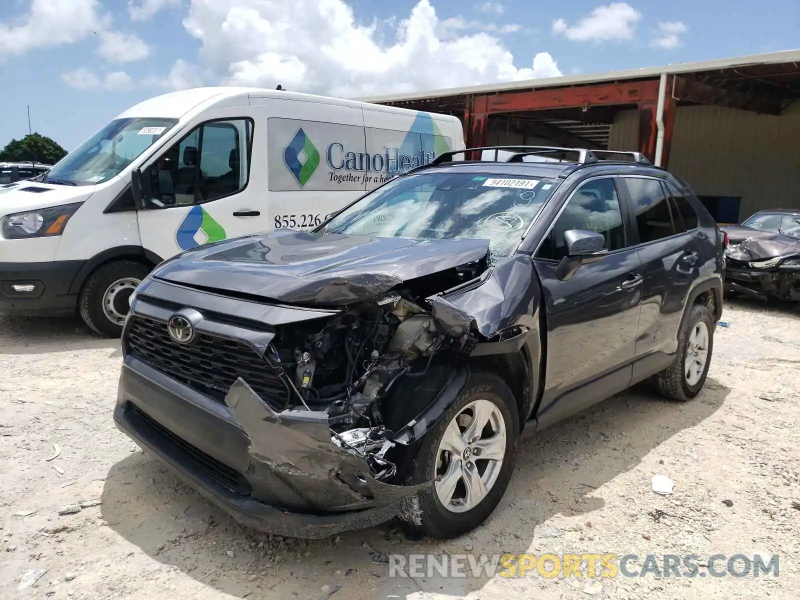 2 Photograph of a damaged car 2T3W1RFV6KW023683 TOYOTA RAV4 2019