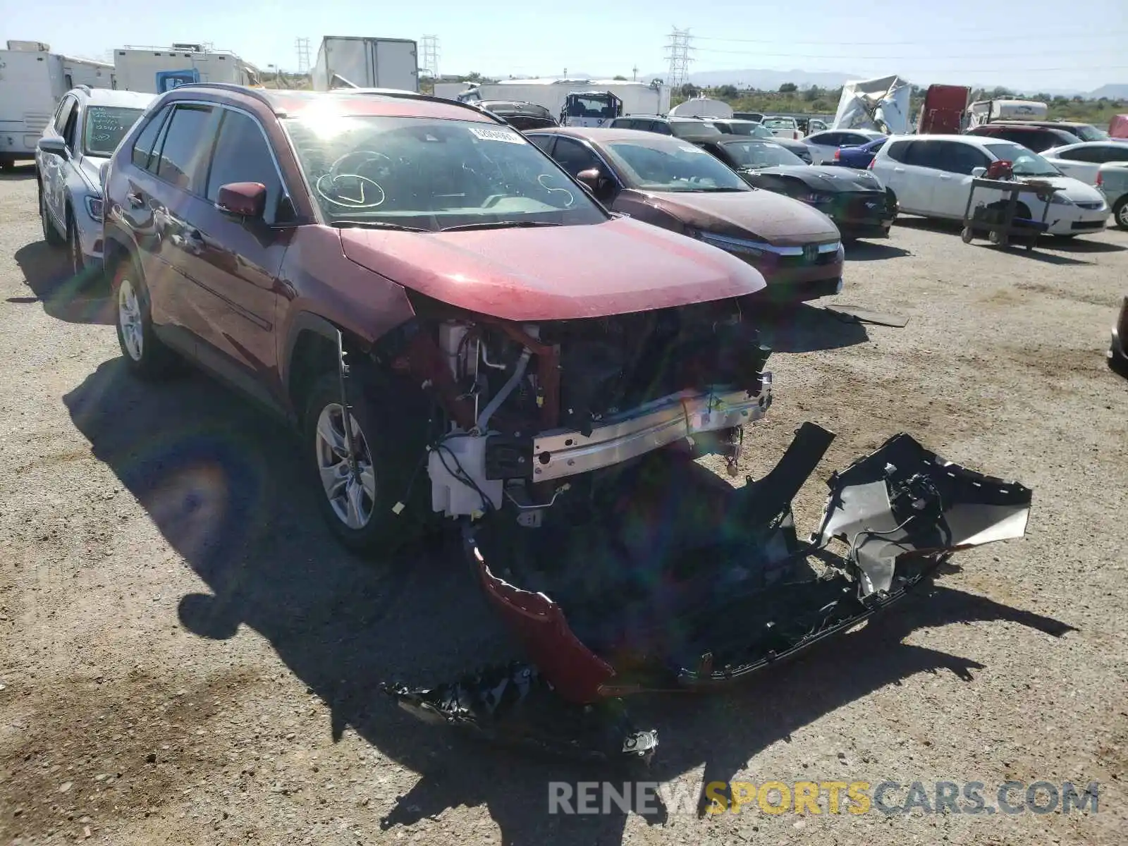 1 Photograph of a damaged car 2T3W1RFV7KW029217 TOYOTA RAV4 2019