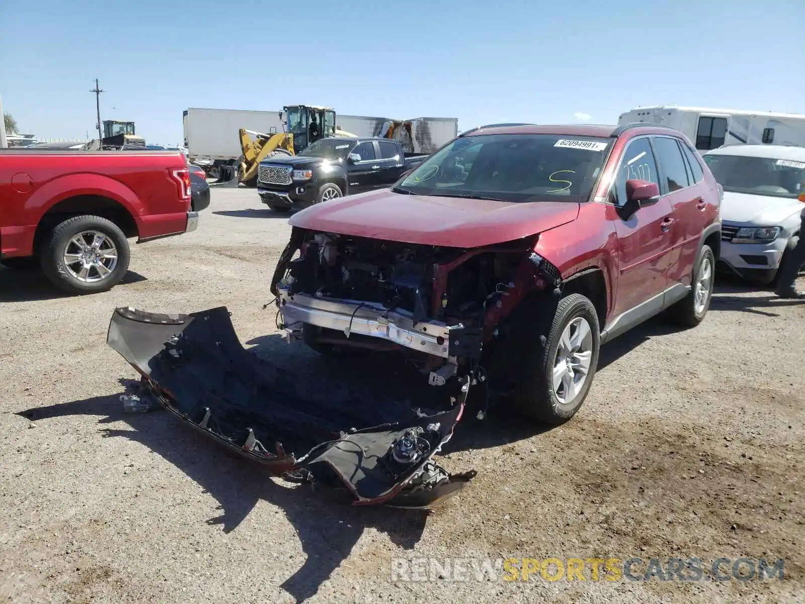 2 Photograph of a damaged car 2T3W1RFV7KW029217 TOYOTA RAV4 2019