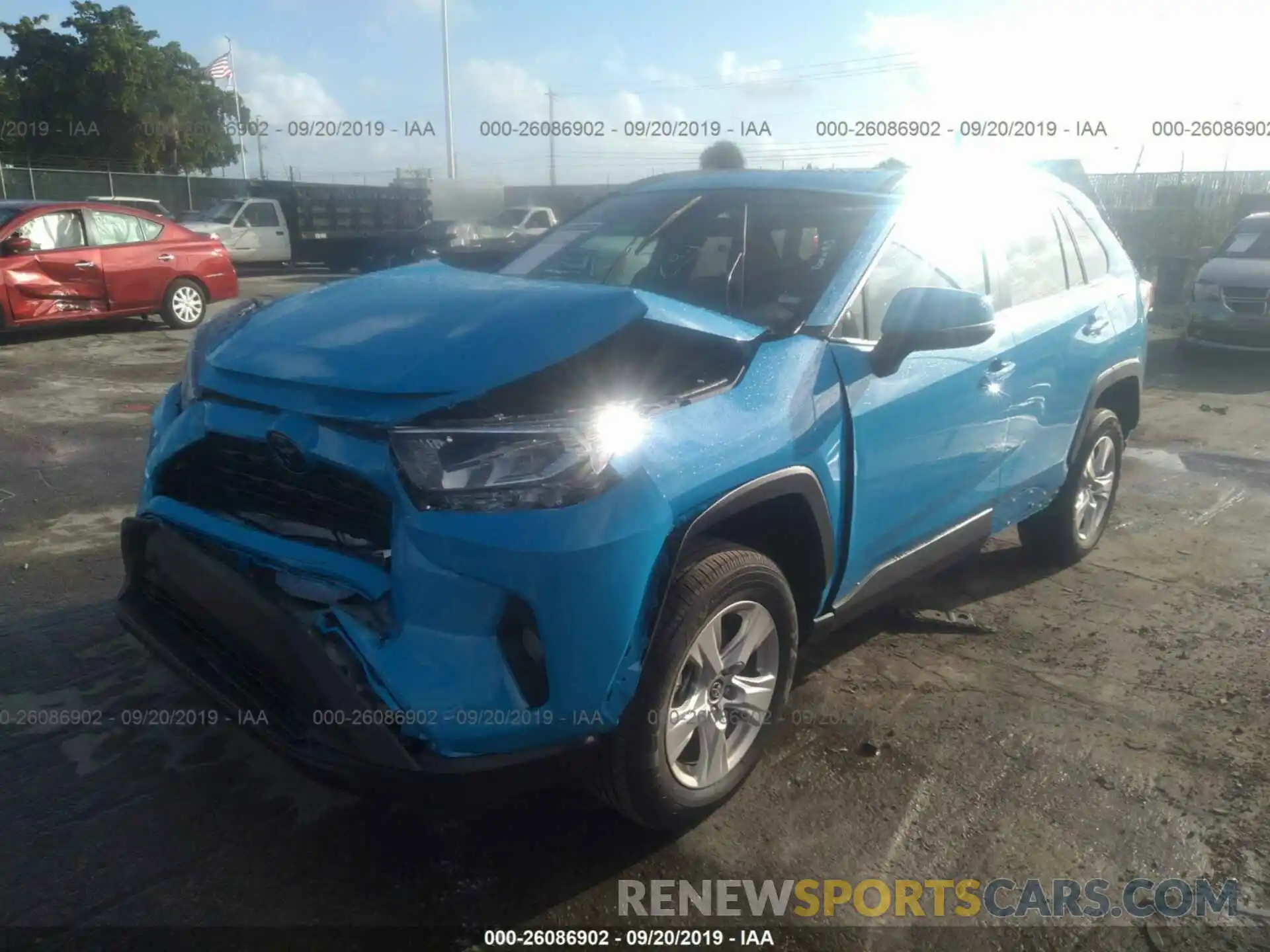 2 Photograph of a damaged car 2T3W1RFV7KW031291 TOYOTA RAV4 2019