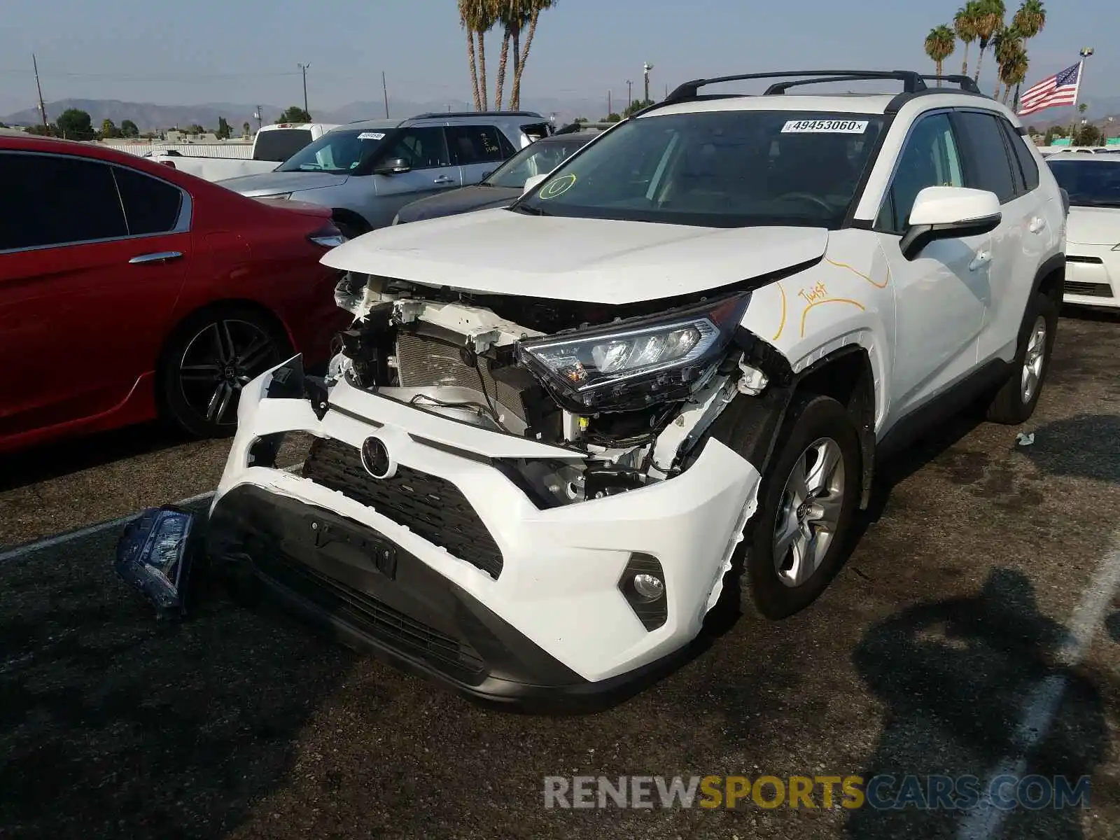 2 Photograph of a damaged car 2T3W1RFV8KC001900 TOYOTA RAV4 2019