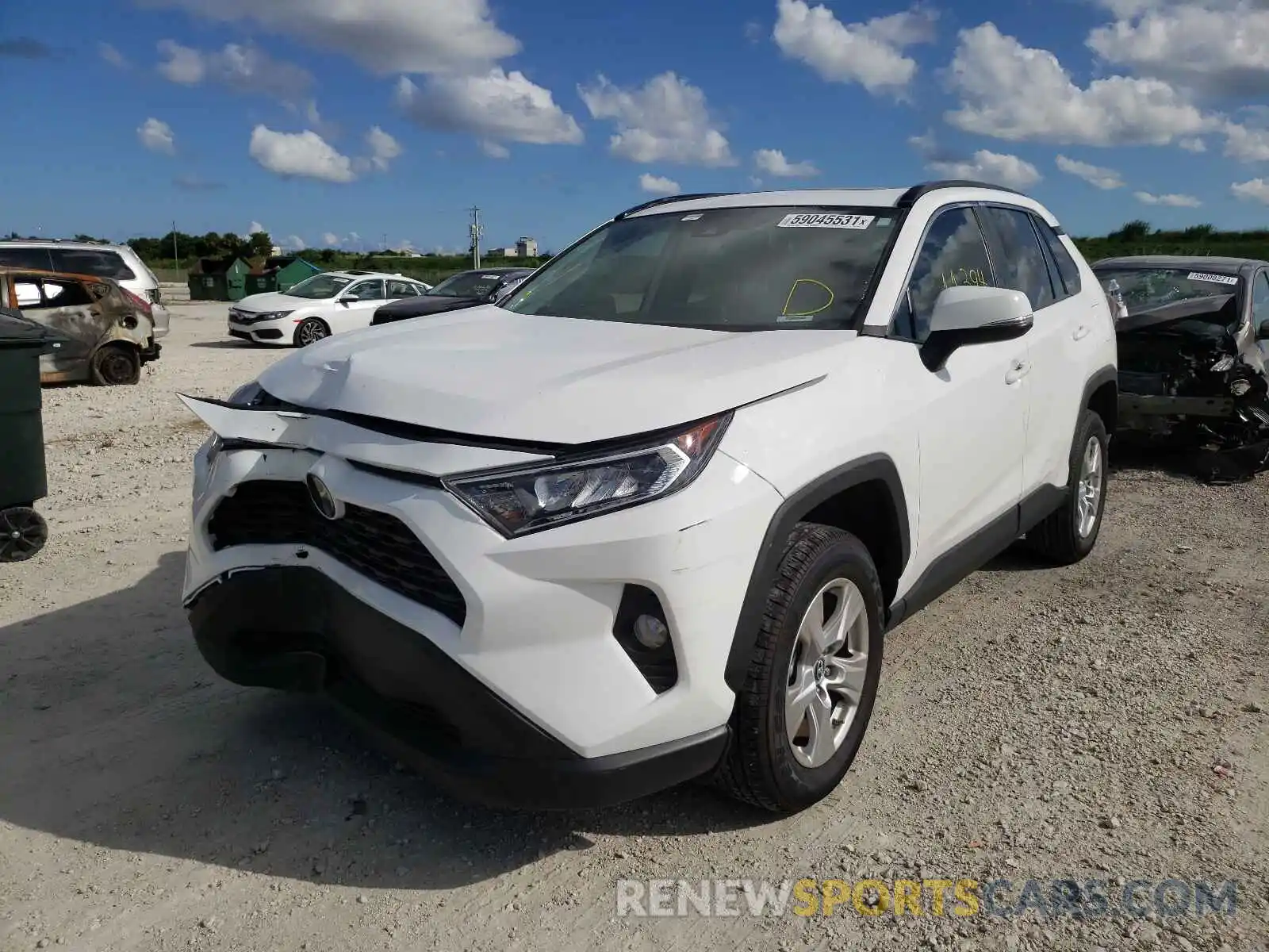 2 Photograph of a damaged car 2T3W1RFV8KC031639 TOYOTA RAV4 2019