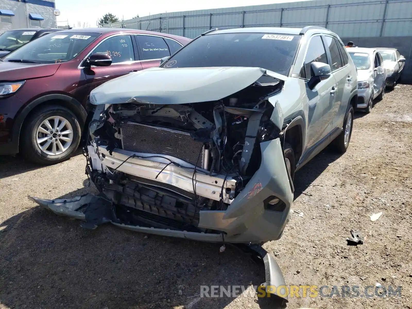 2 Photograph of a damaged car 2T3W1RFV8KW032482 TOYOTA RAV4 2019