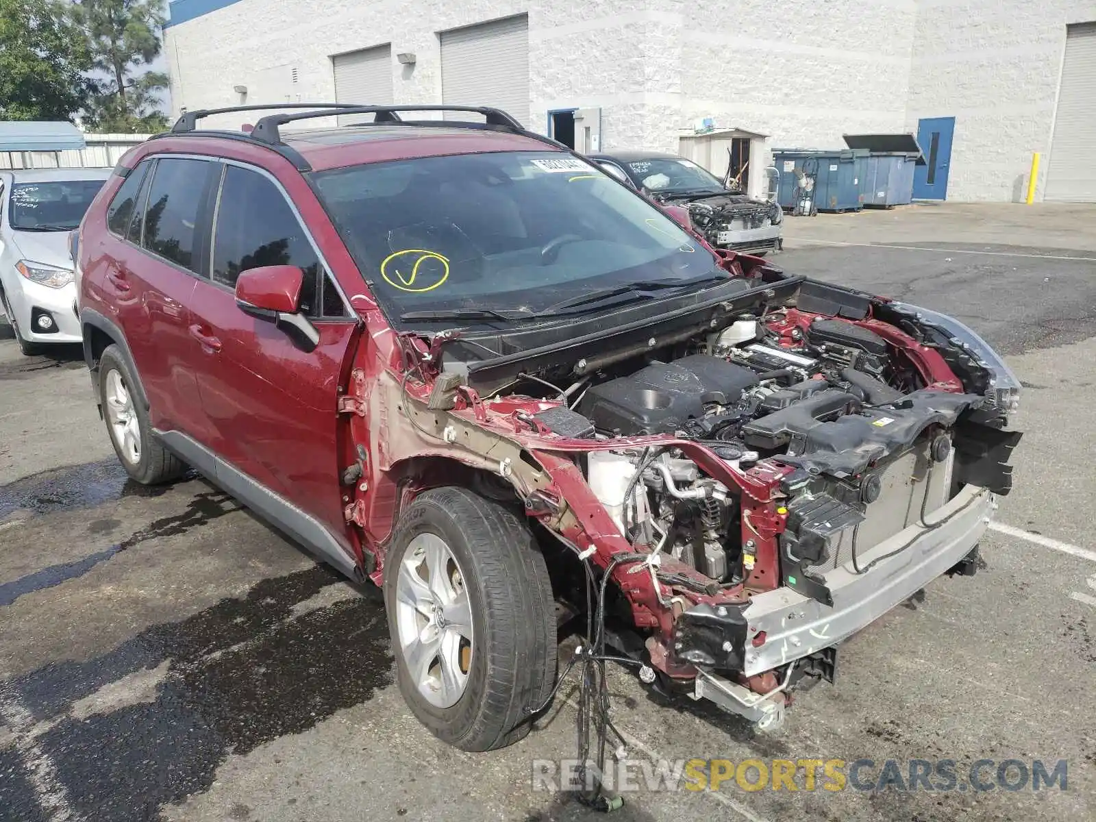 1 Photograph of a damaged car 2T3W1RFV9KC012825 TOYOTA RAV4 2019