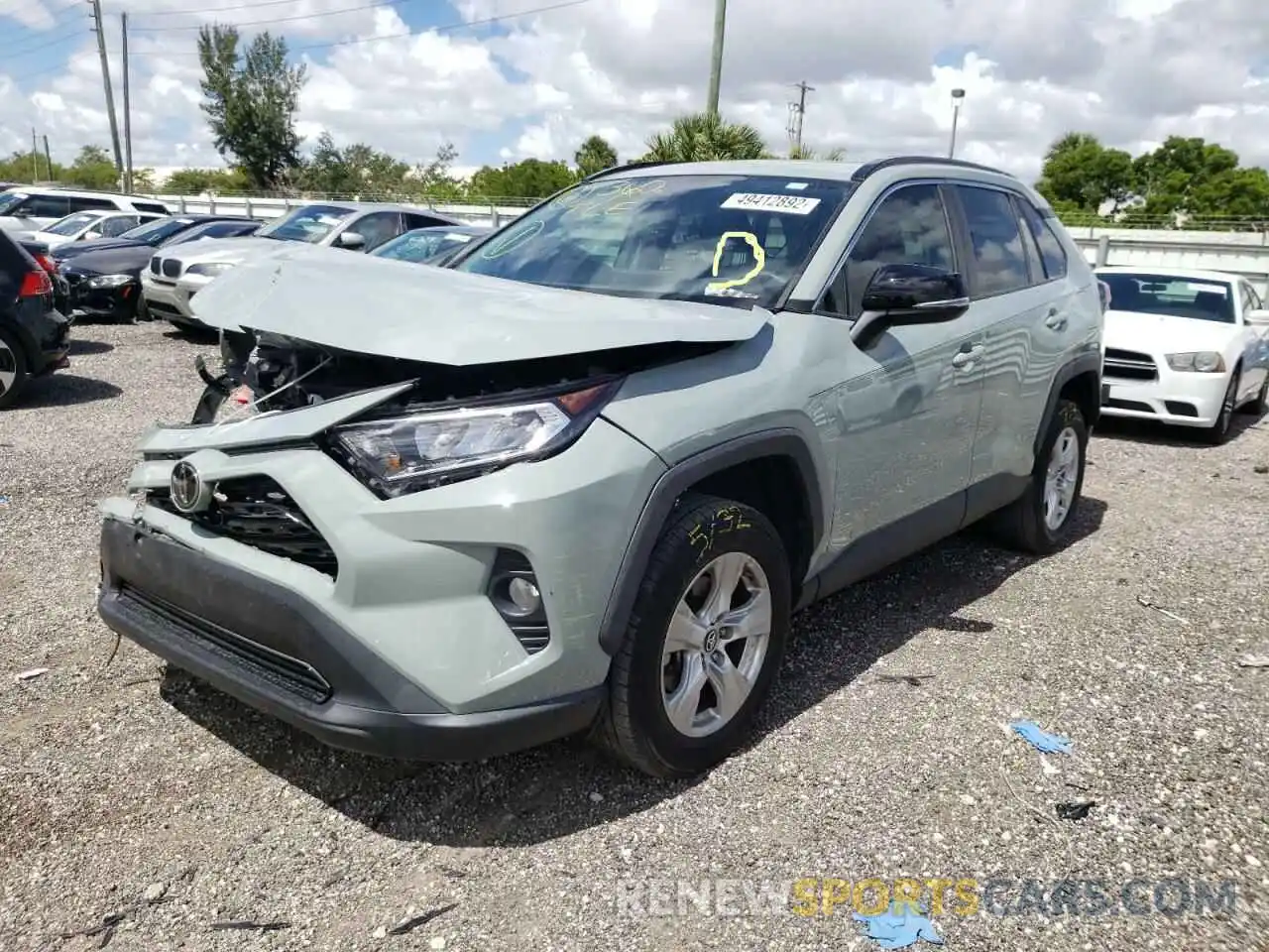 2 Фотография поврежденного автомобиля 2T3W1RFVXKW001914 TOYOTA RAV4 2019