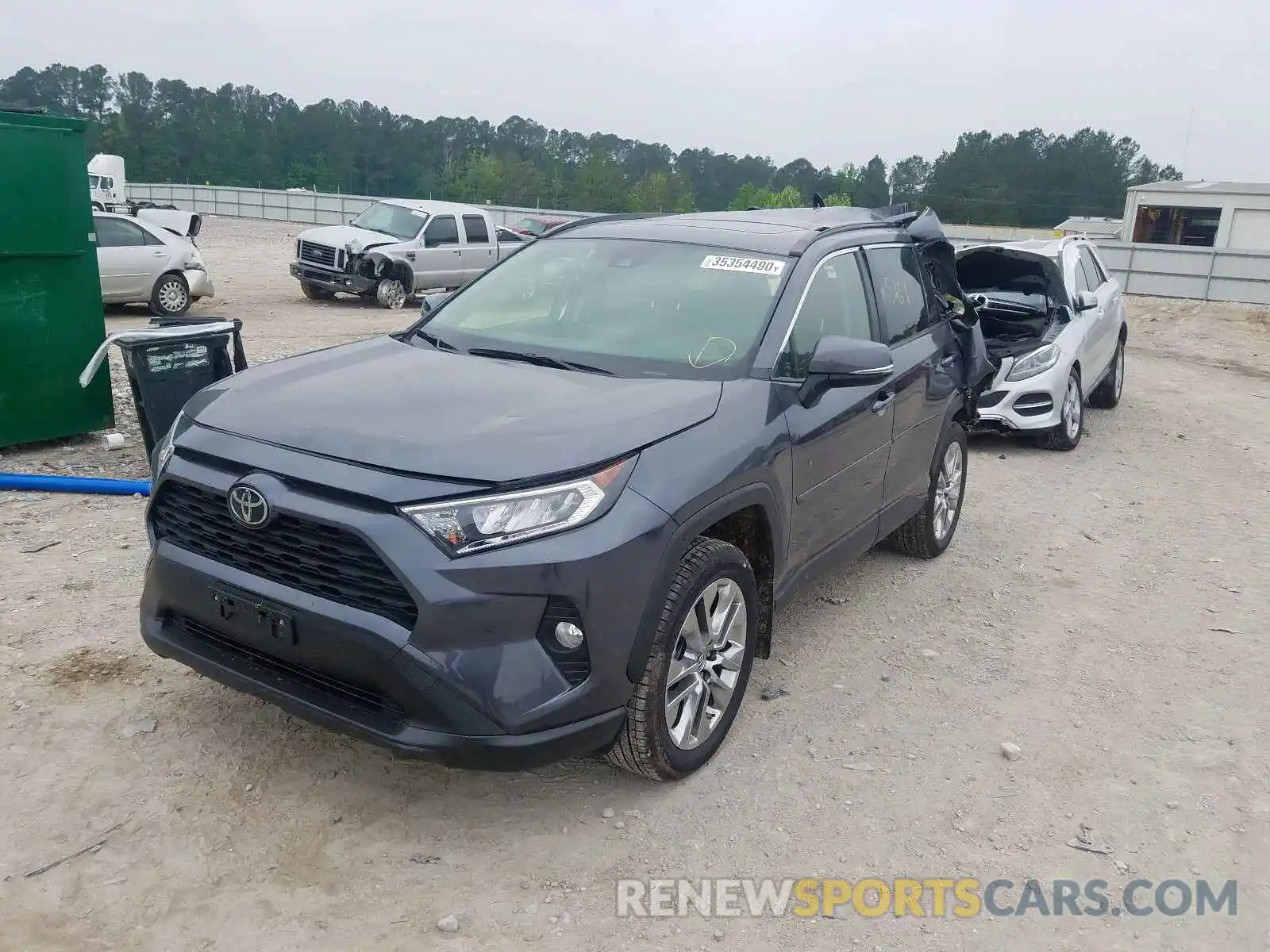 2 Photograph of a damaged car JTMA1RFV0KD018454 TOYOTA RAV4 2019