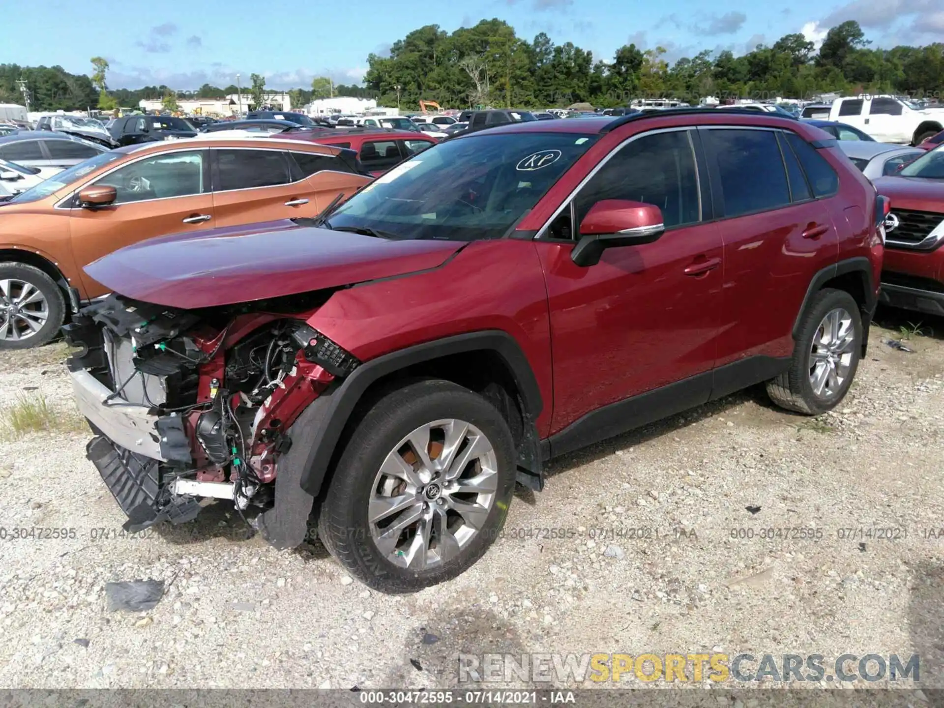 2 Photograph of a damaged car JTMA1RFV0KD027249 TOYOTA RAV4 2019