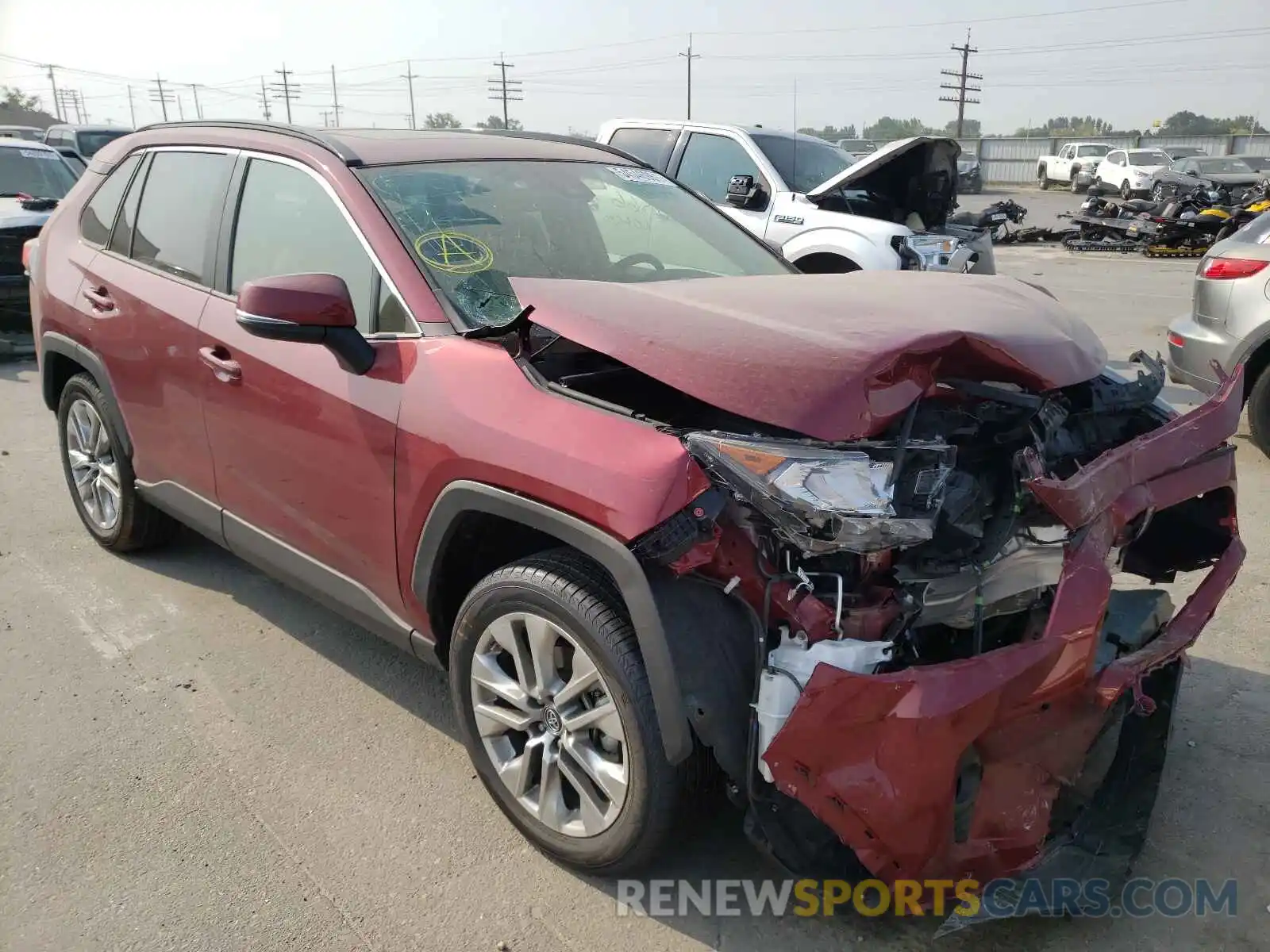 1 Photograph of a damaged car JTMA1RFV2KD514646 TOYOTA RAV4 2019