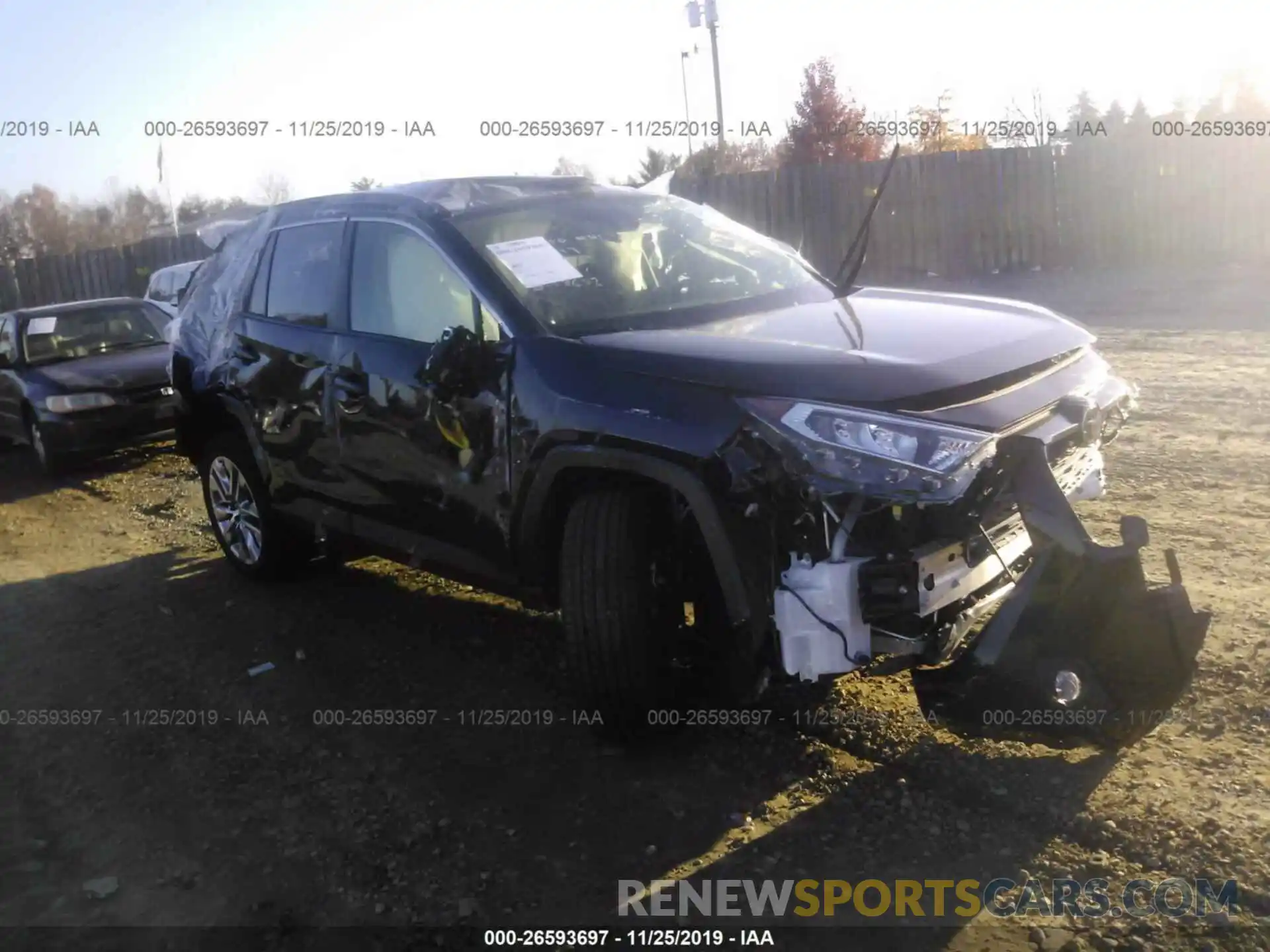 1 Photograph of a damaged car JTMA1RFV3KD020814 TOYOTA RAV4 2019