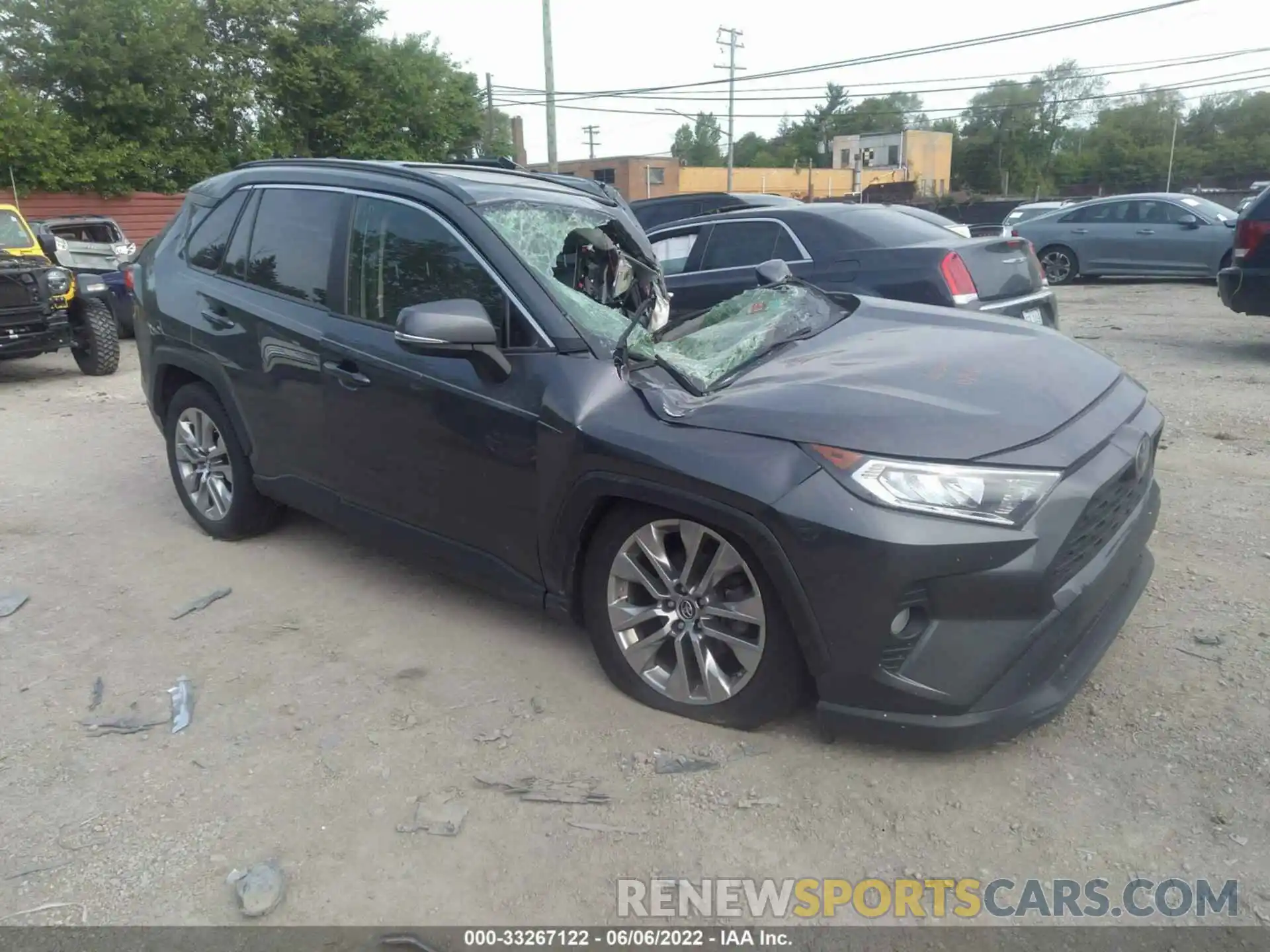 1 Photograph of a damaged car JTMA1RFV3KJ009765 TOYOTA RAV4 2019