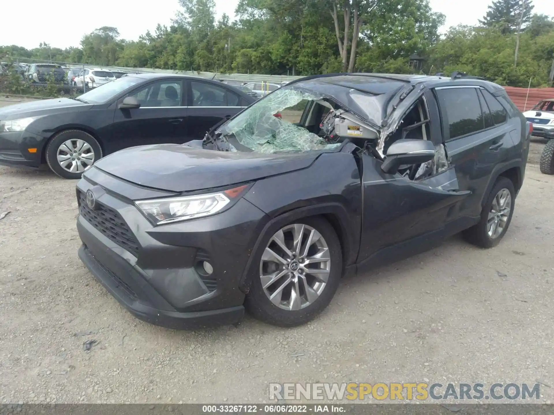 2 Photograph of a damaged car JTMA1RFV3KJ009765 TOYOTA RAV4 2019