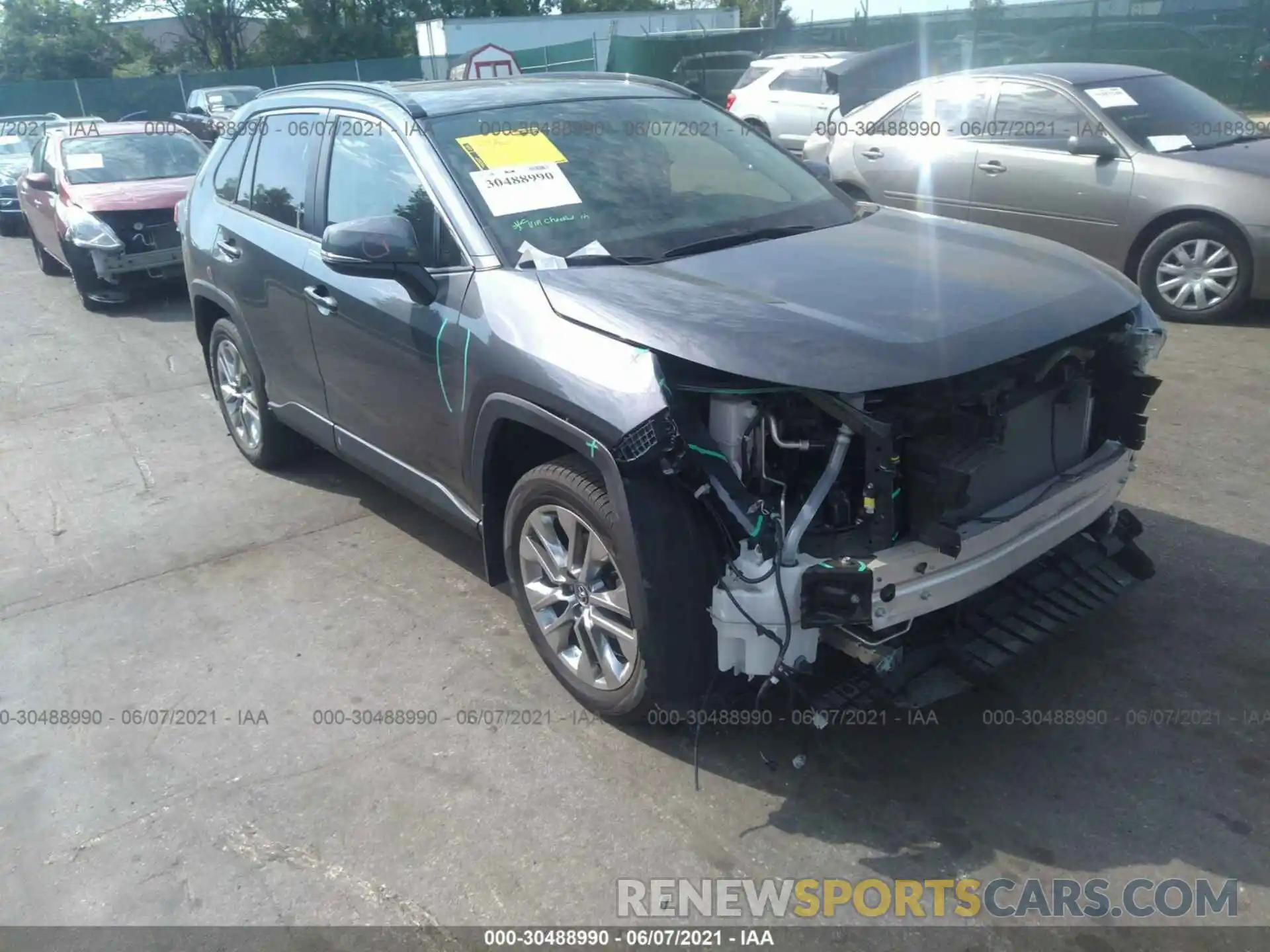 1 Photograph of a damaged car JTMA1RFV5KD018949 TOYOTA RAV4 2019