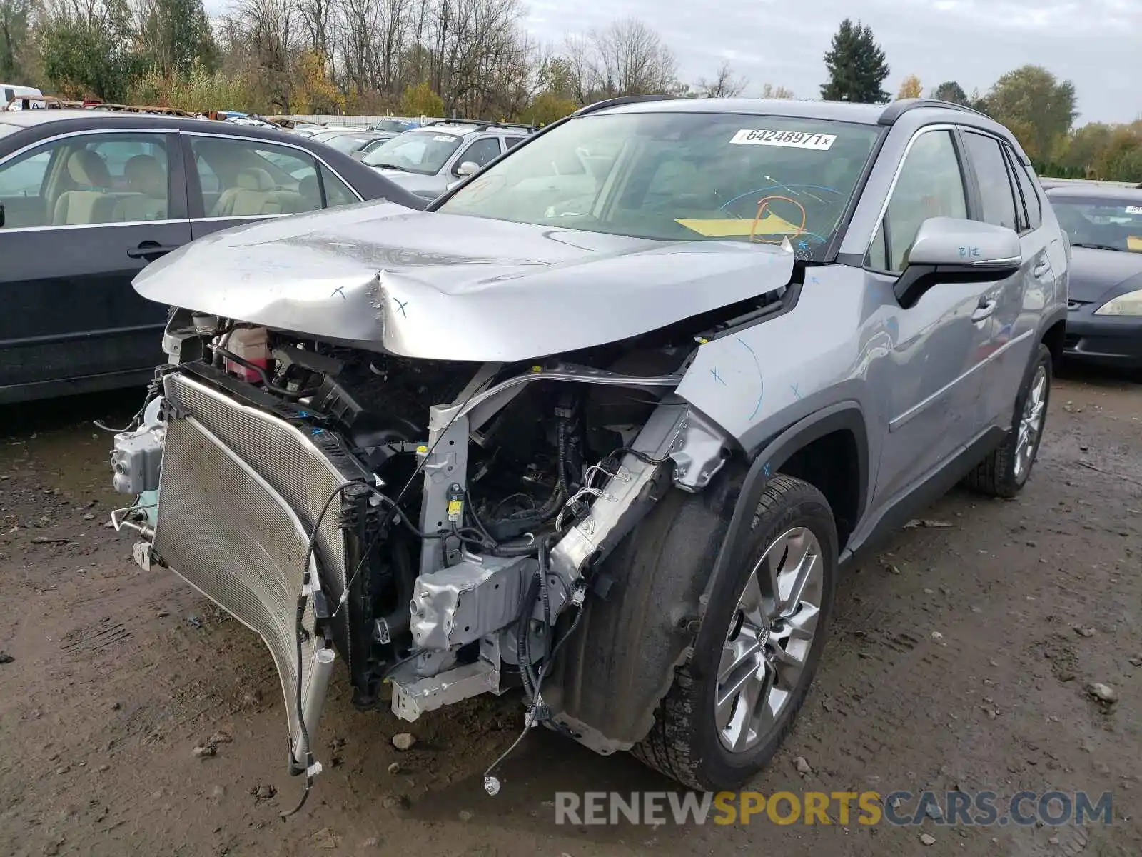 2 Photograph of a damaged car JTMA1RFV5KD500224 TOYOTA RAV4 2019