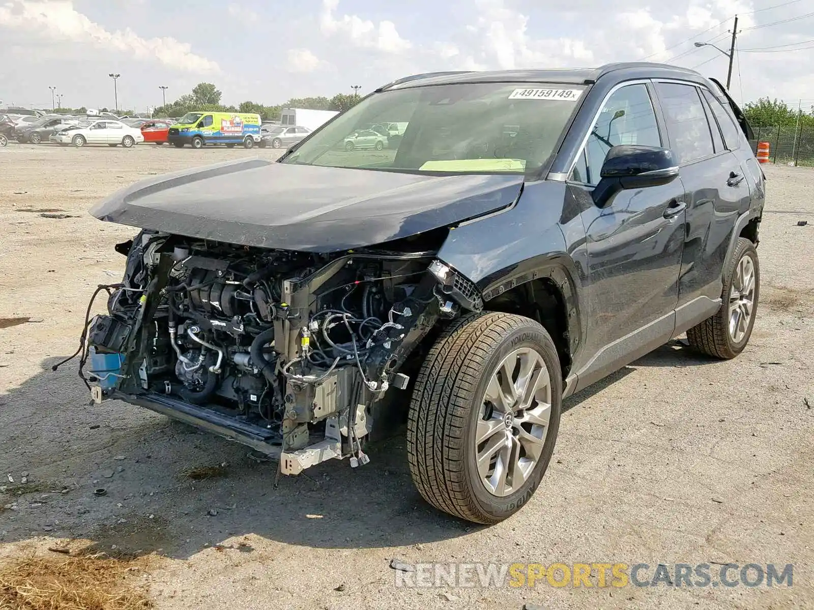 2 Photograph of a damaged car JTMA1RFV6KD008981 TOYOTA RAV4 2019