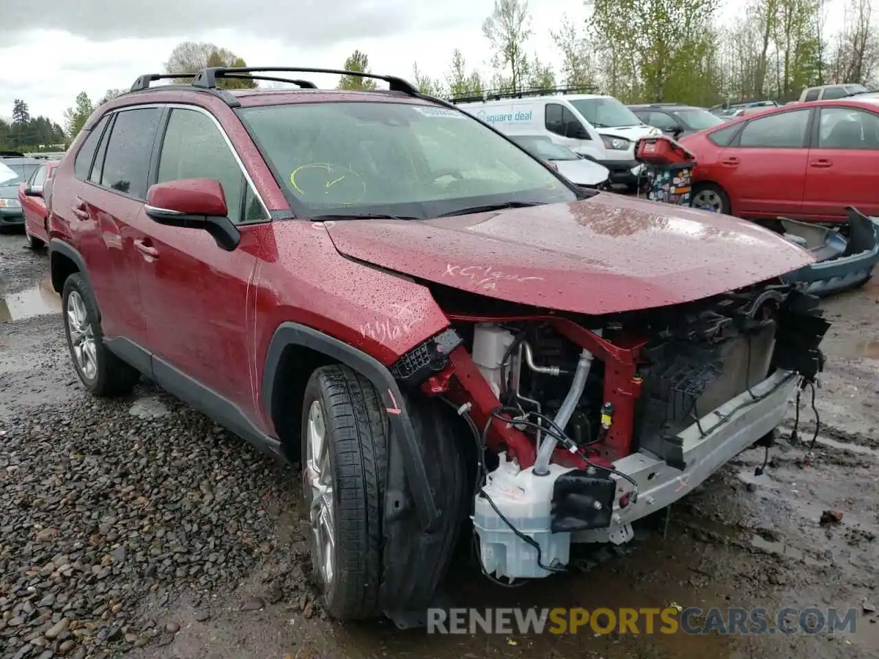 1 Photograph of a damaged car JTMA1RFV6KJ025099 TOYOTA RAV4 2019