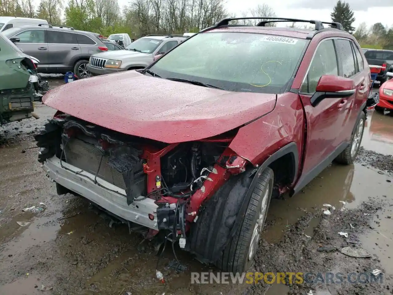 2 Photograph of a damaged car JTMA1RFV6KJ025099 TOYOTA RAV4 2019