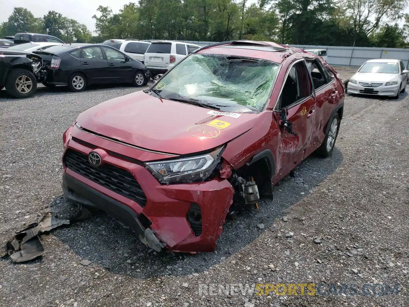 2 Photograph of a damaged car JTMA1RFV7KD022145 TOYOTA RAV4 2019