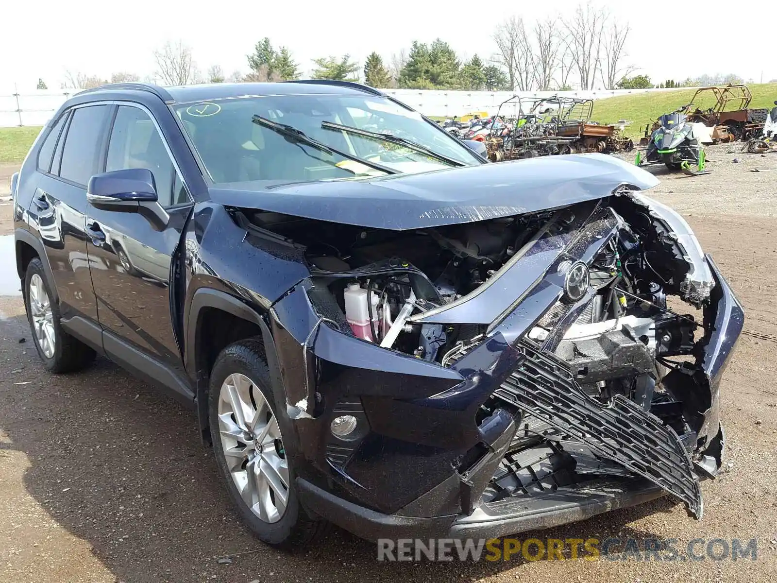 1 Photograph of a damaged car JTMA1RFV7KD035445 TOYOTA RAV4 2019