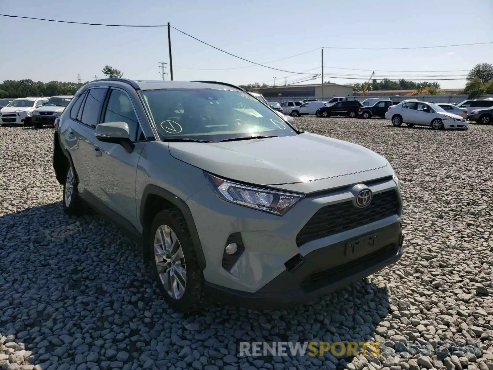 1 Photograph of a damaged car JTMA1RFV7KD505277 TOYOTA RAV4 2019