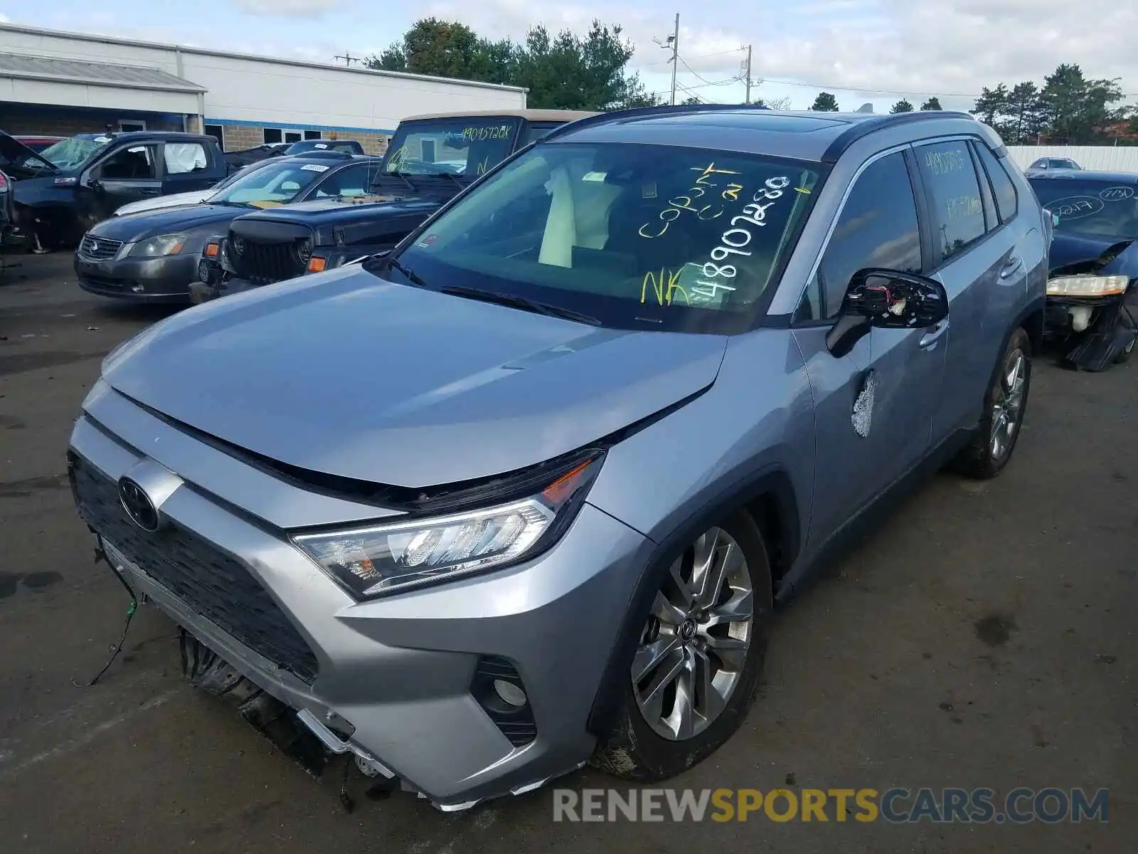 2 Photograph of a damaged car JTMA1RFV7KD514643 TOYOTA RAV4 2019