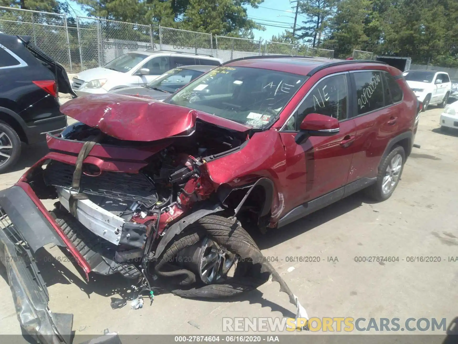 2 Photograph of a damaged car JTMA1RFV8KD011994 TOYOTA RAV4 2019