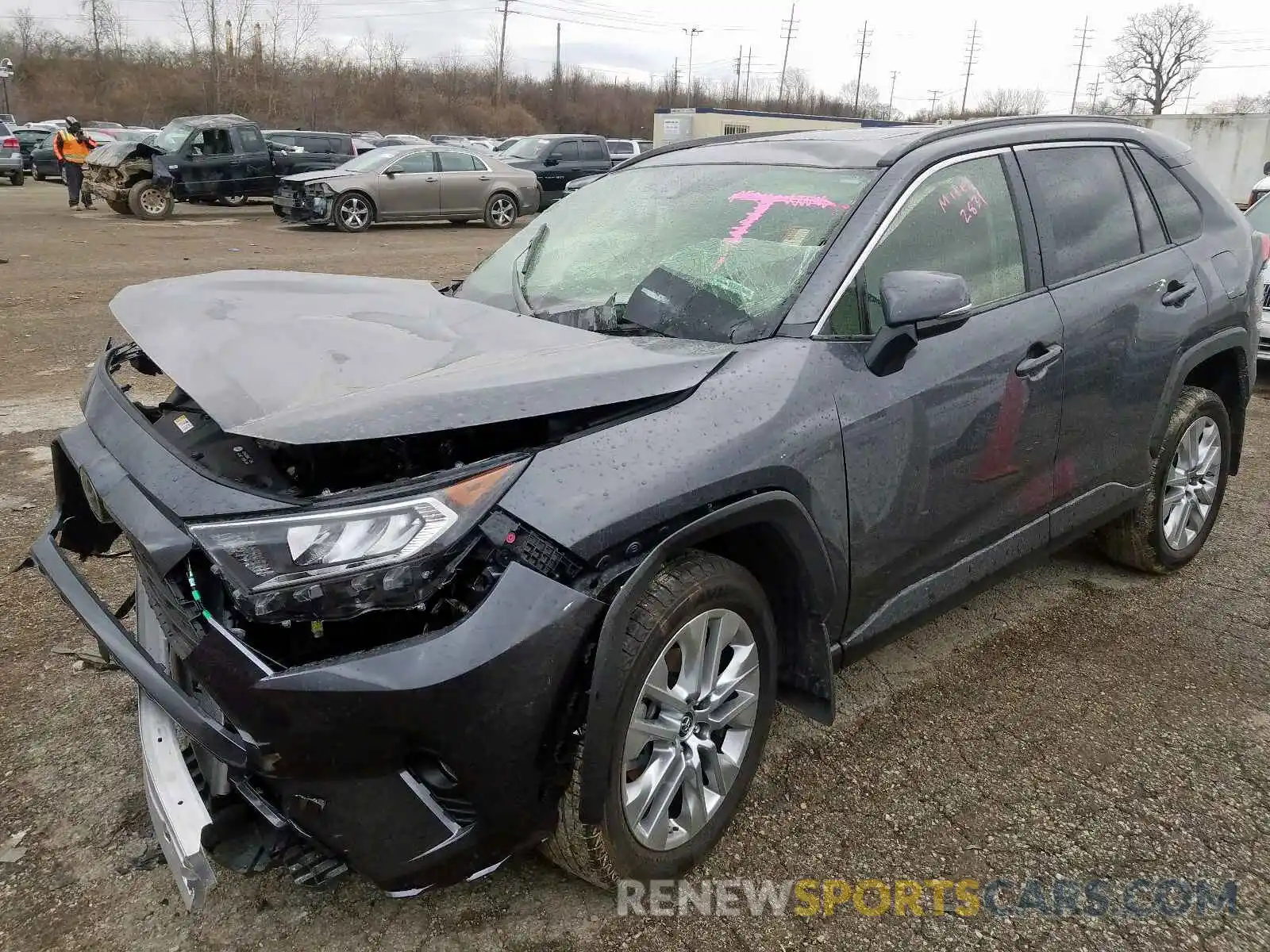 2 Photograph of a damaged car JTMA1RFV8KD033171 TOYOTA RAV4 2019