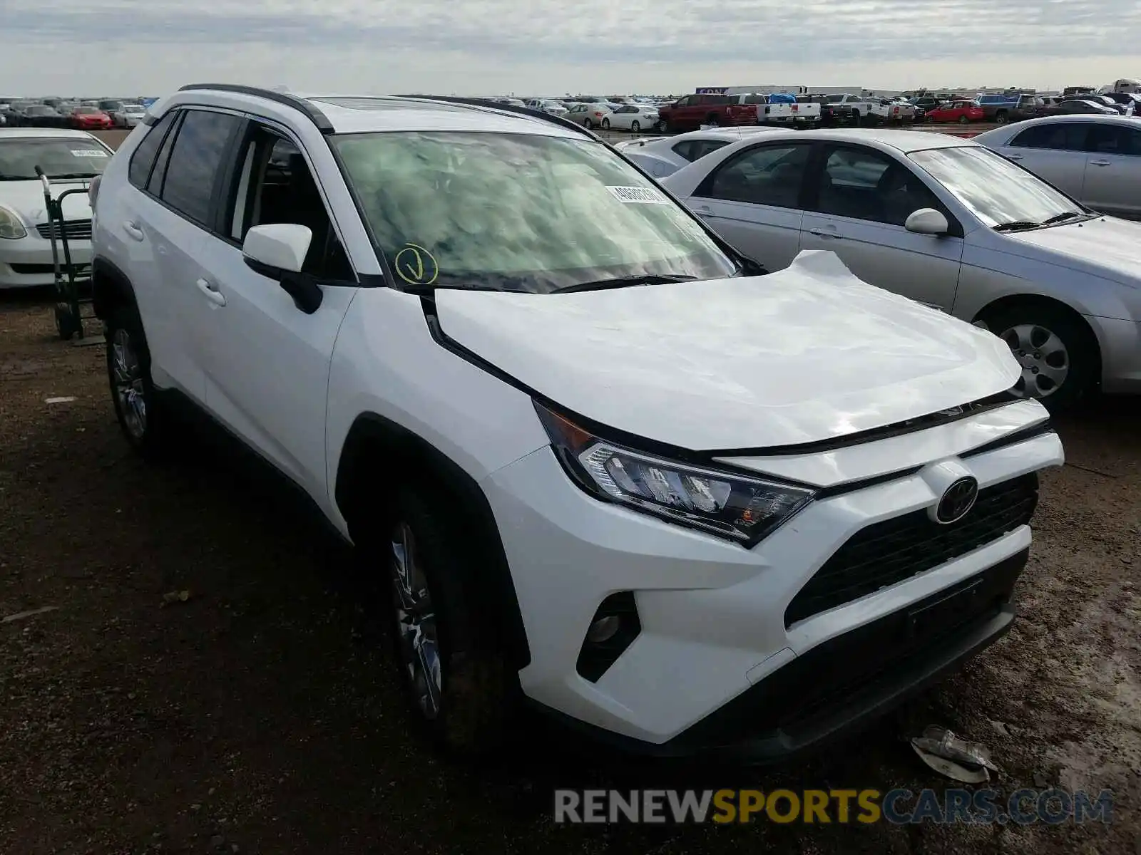 1 Photograph of a damaged car JTMA1RFV8KD040573 TOYOTA RAV4 2019