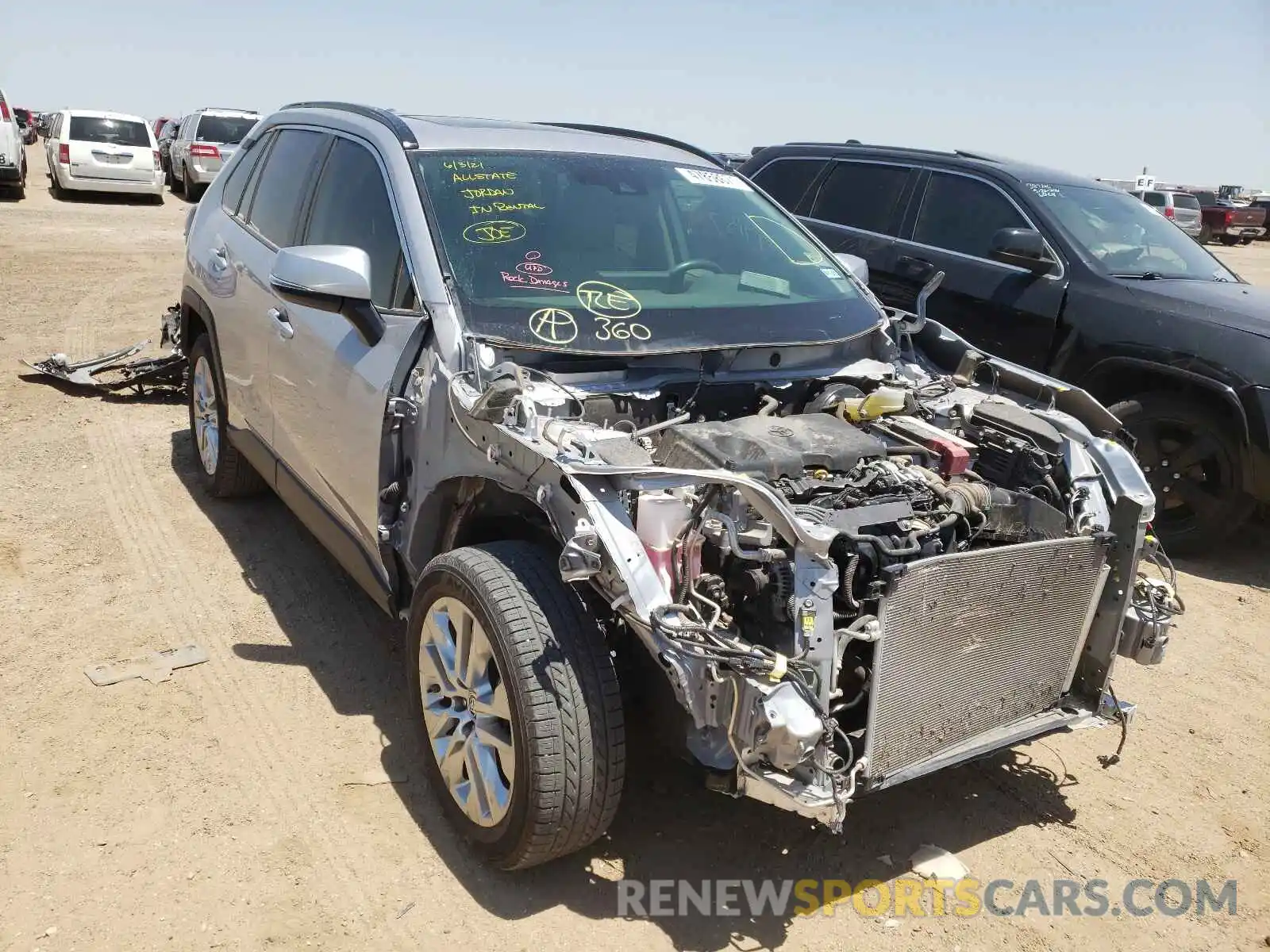 1 Photograph of a damaged car JTMA1RFV9KD027170 TOYOTA RAV4 2019