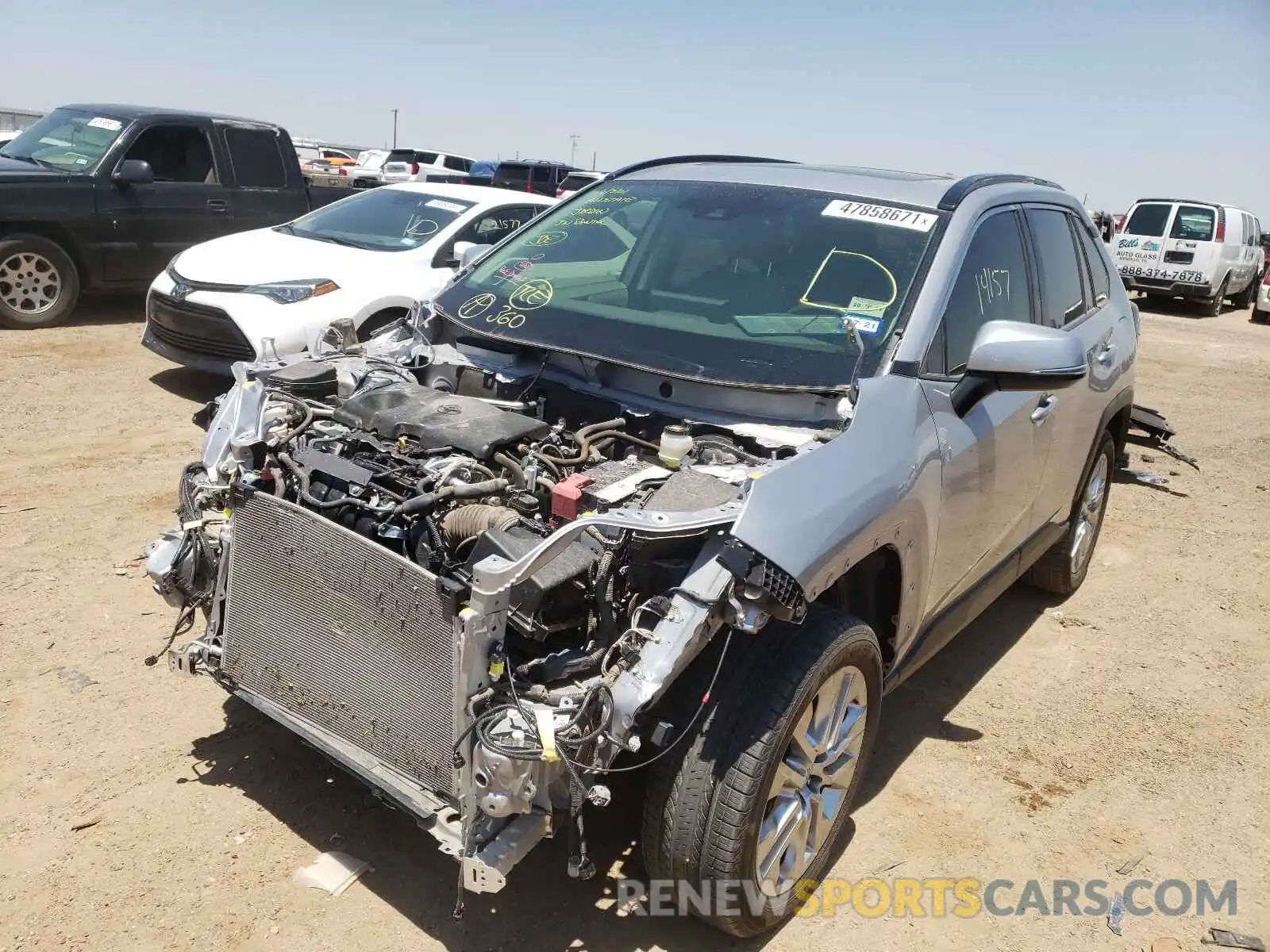 2 Photograph of a damaged car JTMA1RFV9KD027170 TOYOTA RAV4 2019