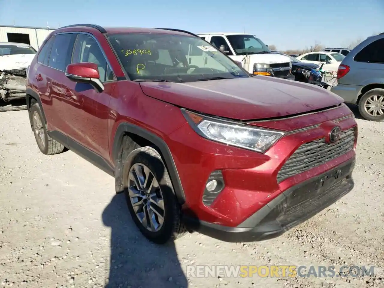 1 Photograph of a damaged car JTMA1RFV9KD508908 TOYOTA RAV4 2019