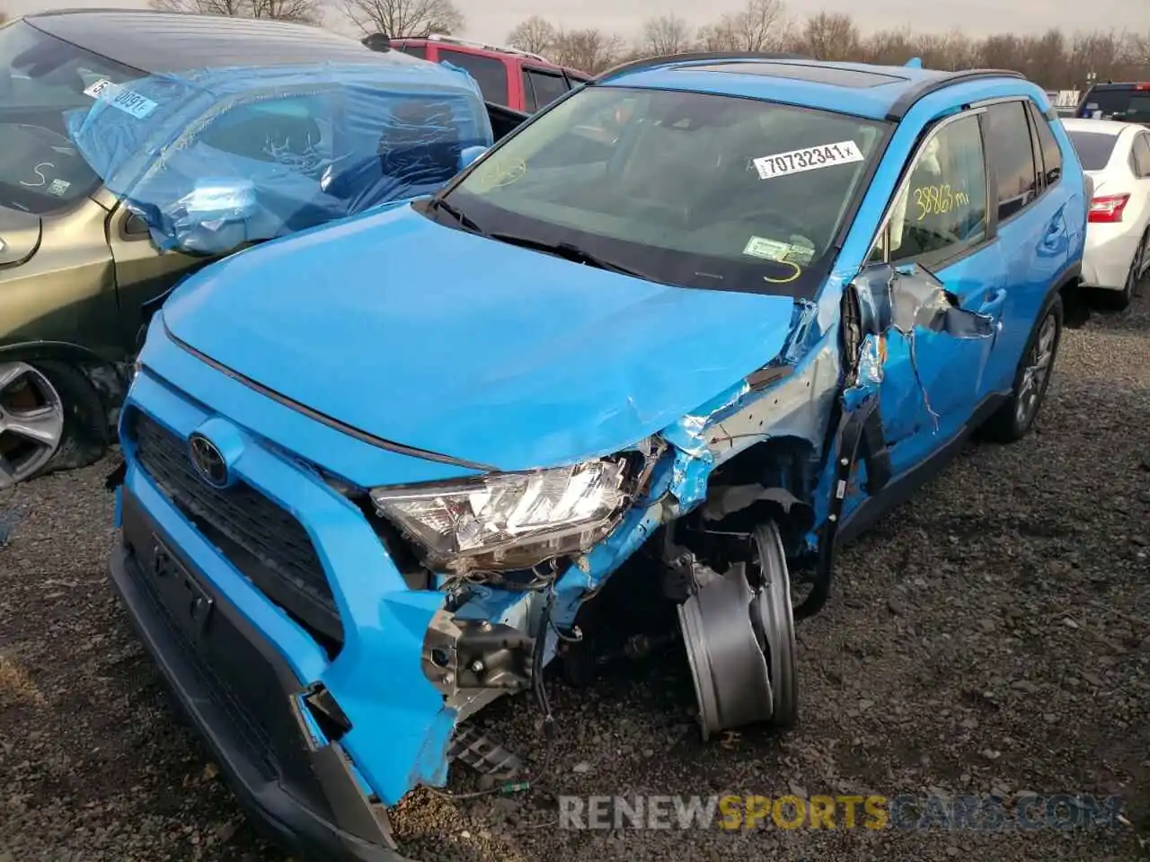 2 Photograph of a damaged car JTMA1RFVXKD014606 TOYOTA RAV4 2019