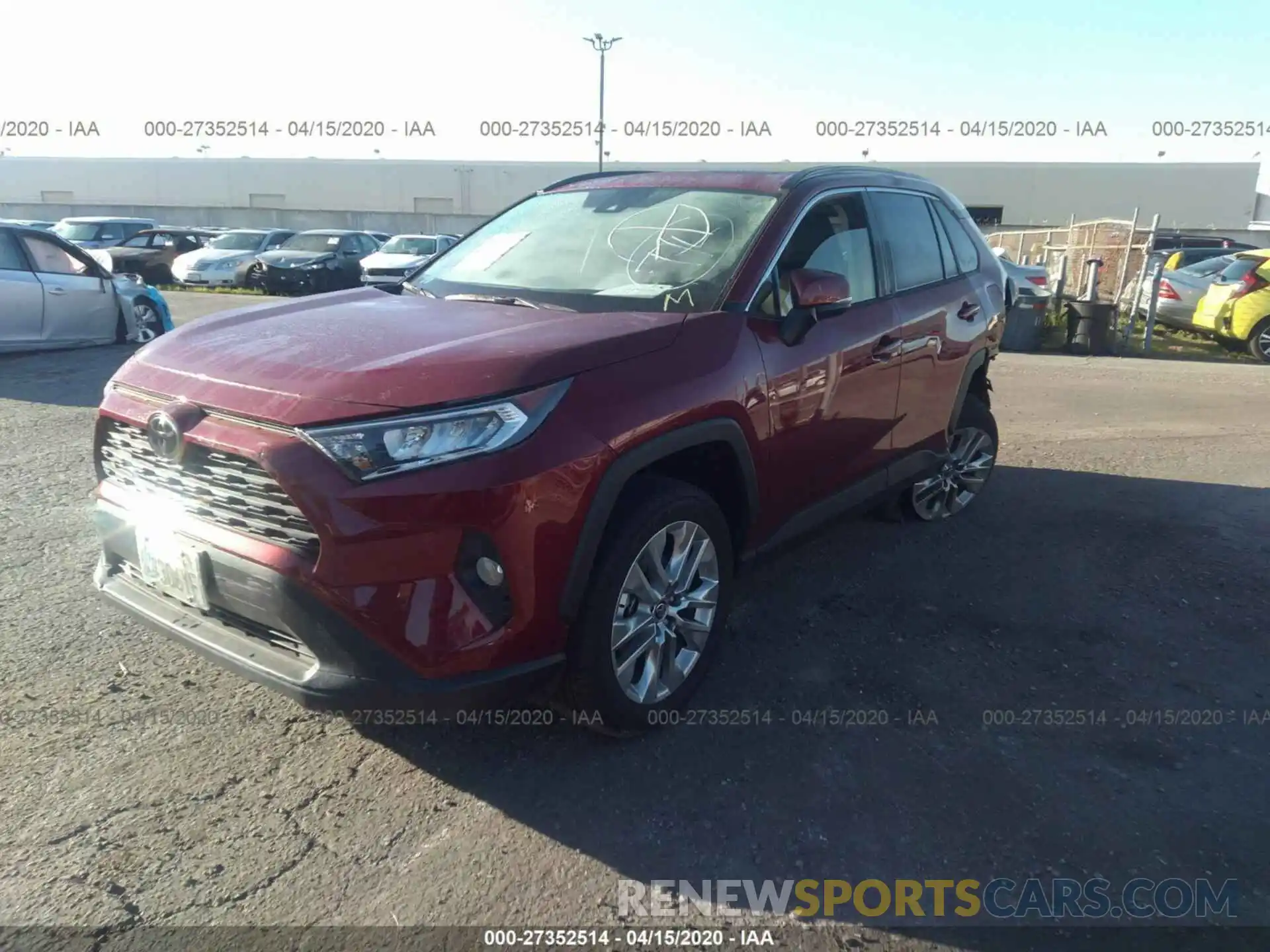 2 Фотография поврежденного автомобиля JTMC1RFV3KD515216 TOYOTA RAV4 2019