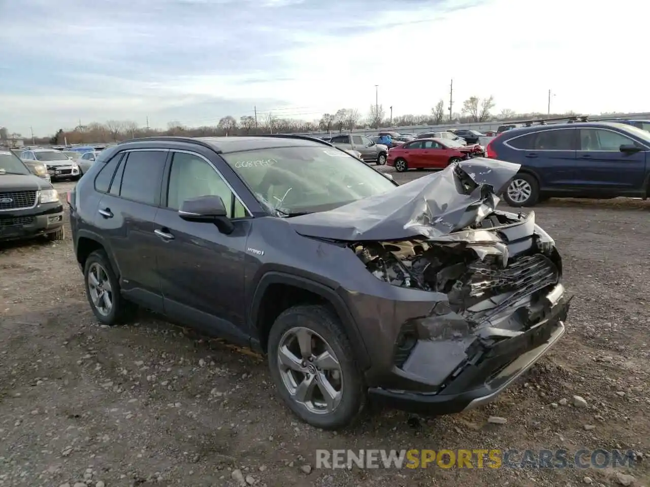 1 Photograph of a damaged car JTMDWRFV2KD511132 TOYOTA RAV4 2019