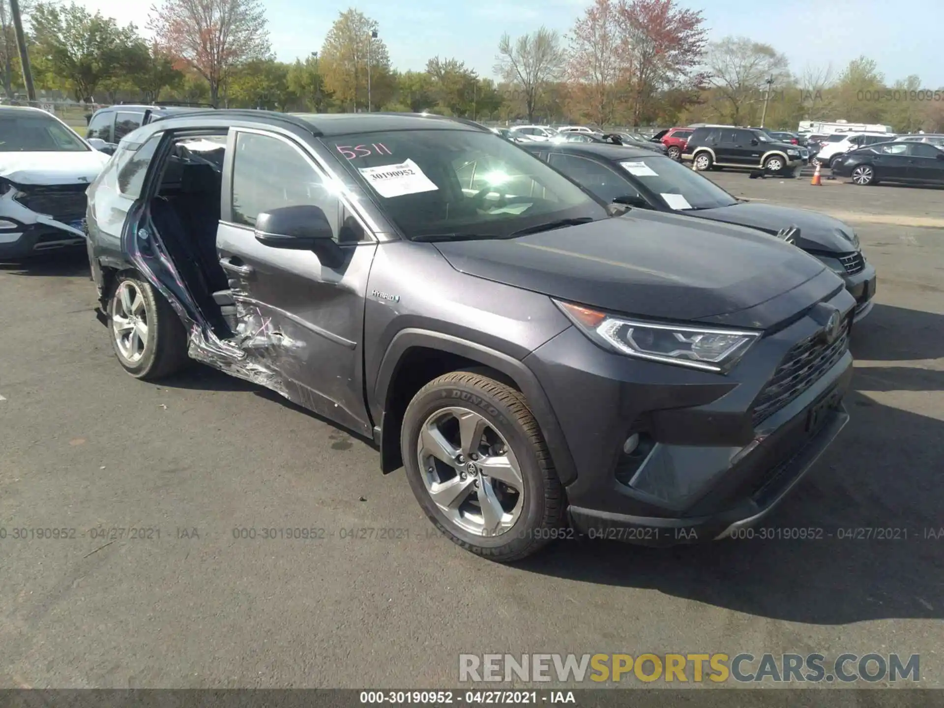 1 Photograph of a damaged car JTMDWRFV6KD007411 TOYOTA RAV4 2019