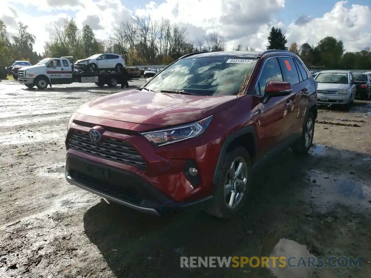 2 Фотография поврежденного автомобиля JTMDWRFV6KD500392 TOYOTA RAV4 2019