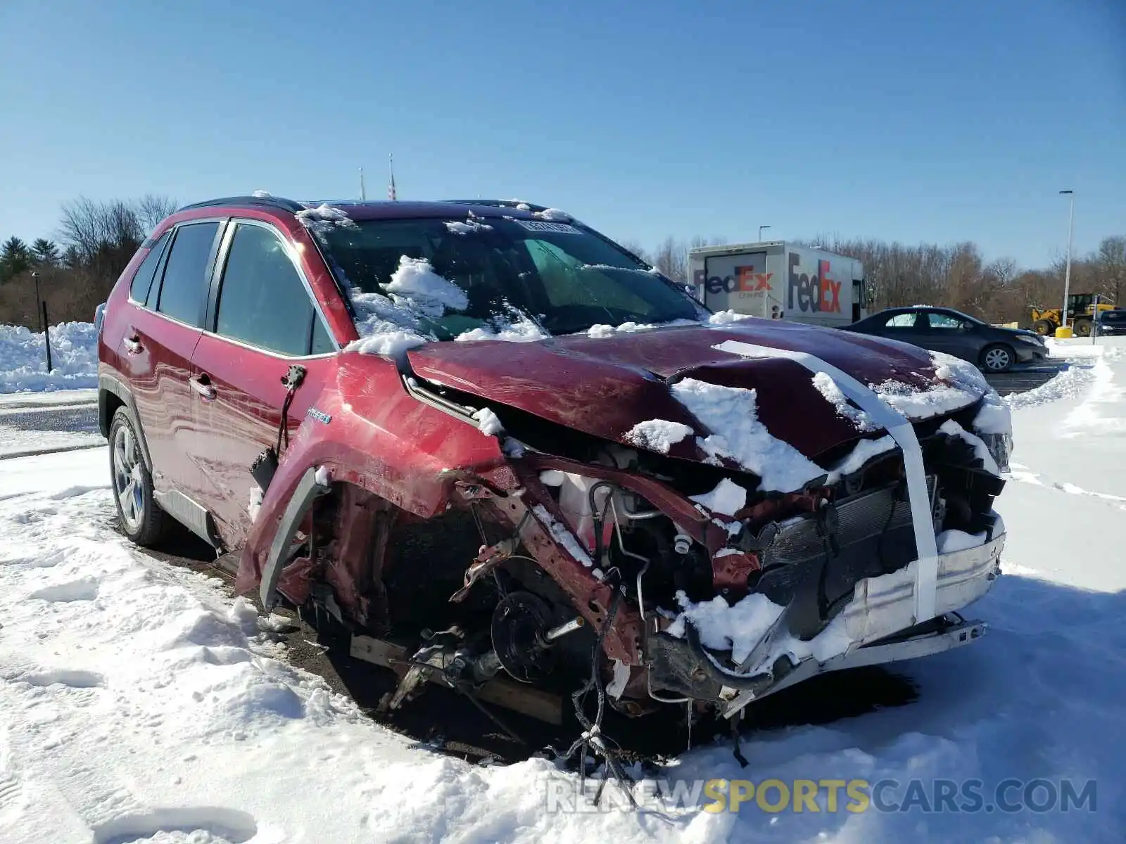 1 Photograph of a damaged car JTMDWRFV8KD002632 TOYOTA RAV4 2019
