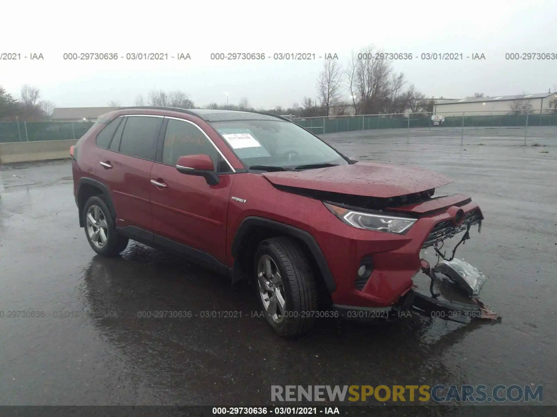 1 Photograph of a damaged car JTMDWRFV9KD500838 TOYOTA RAV4 2019