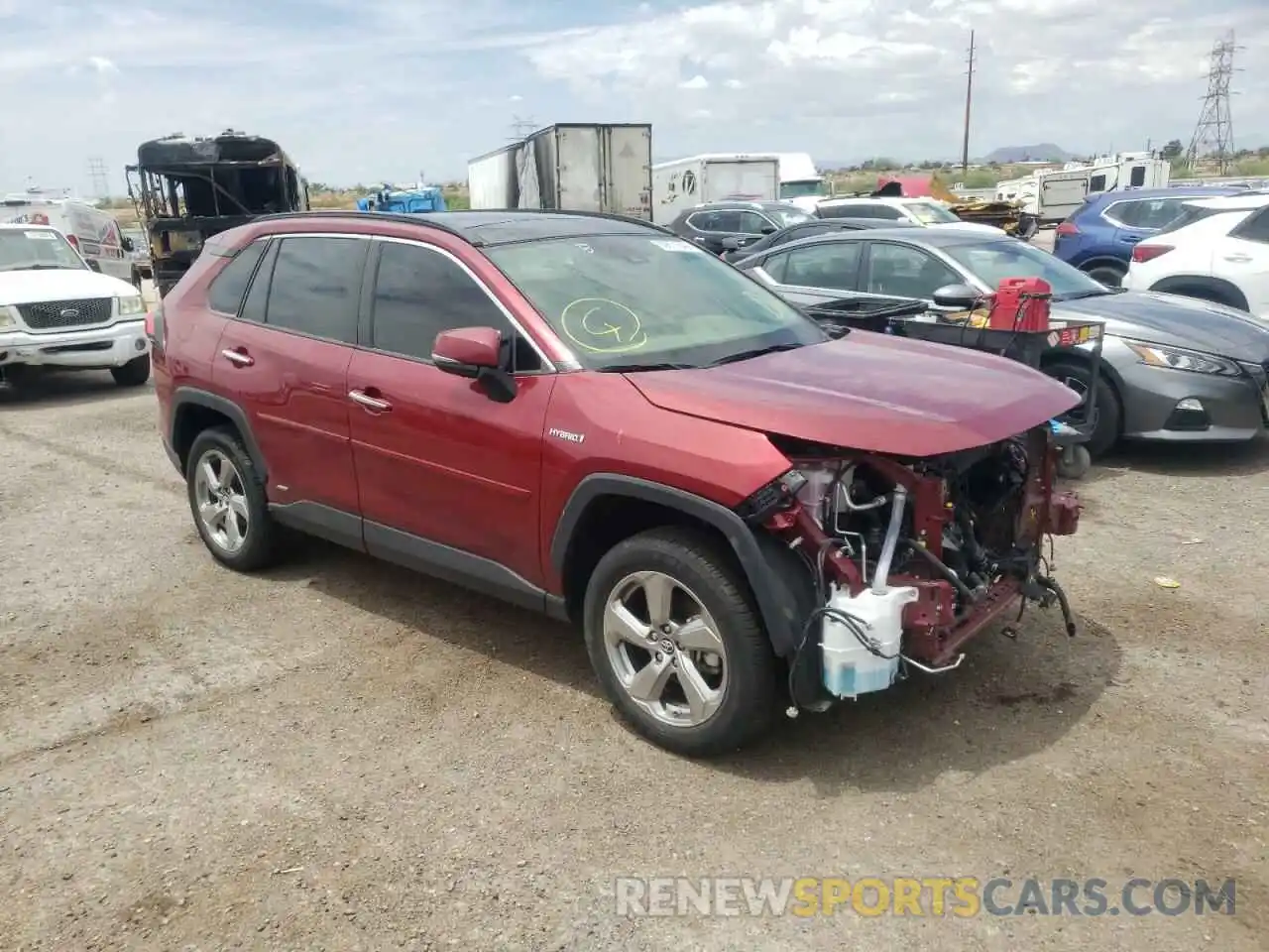 1 Photograph of a damaged car JTMDWRFV9KD501133 TOYOTA RAV4 2019