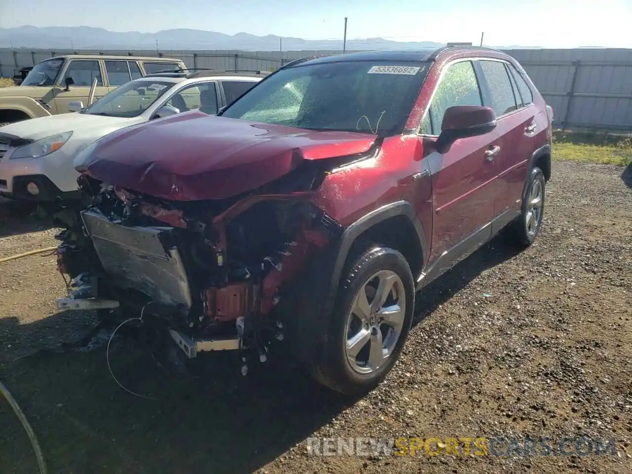 2 Photograph of a damaged car JTMDWRFVXKD511878 TOYOTA RAV4 2019