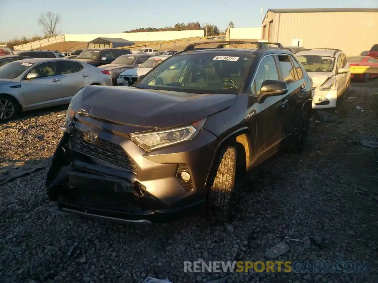 2 Photograph of a damaged car JTMEWRFV2KJ001420 TOYOTA RAV4 2019