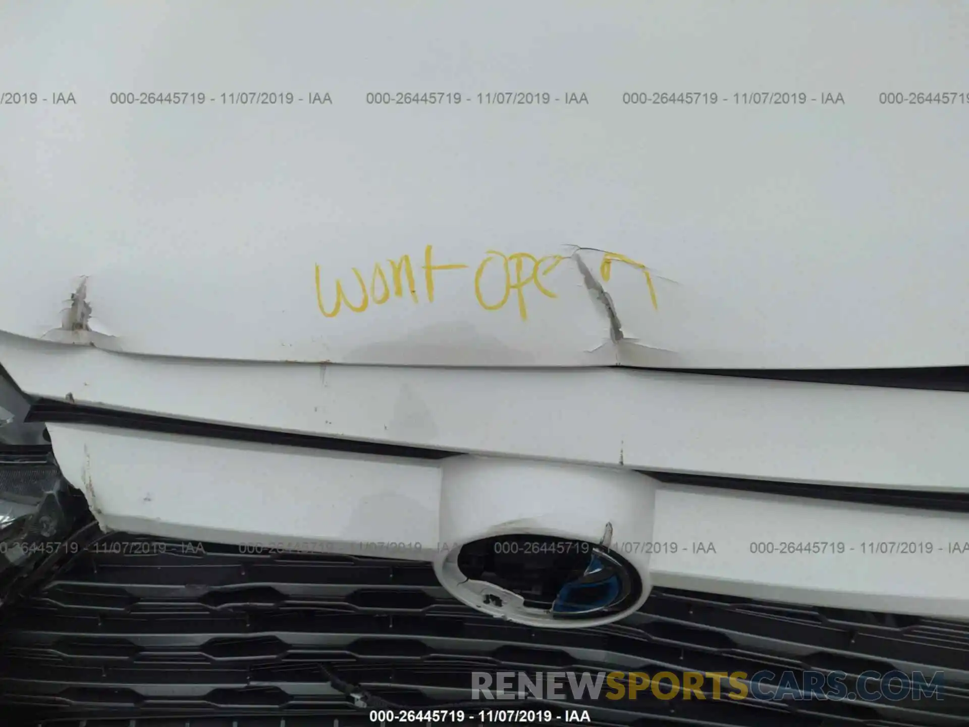 10 Photograph of a damaged car JTMEWRFV2KJ022977 TOYOTA RAV4 2019