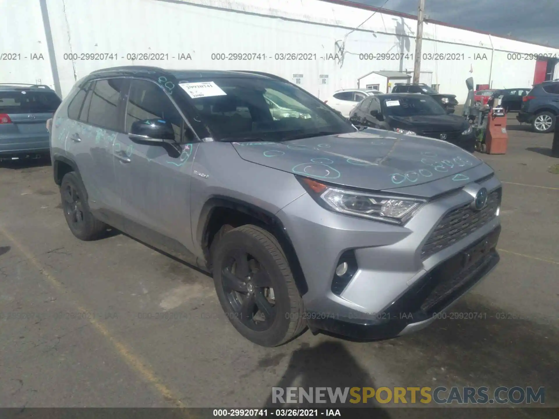 1 Photograph of a damaged car JTMEWRFV3KD505506 TOYOTA RAV4 2019