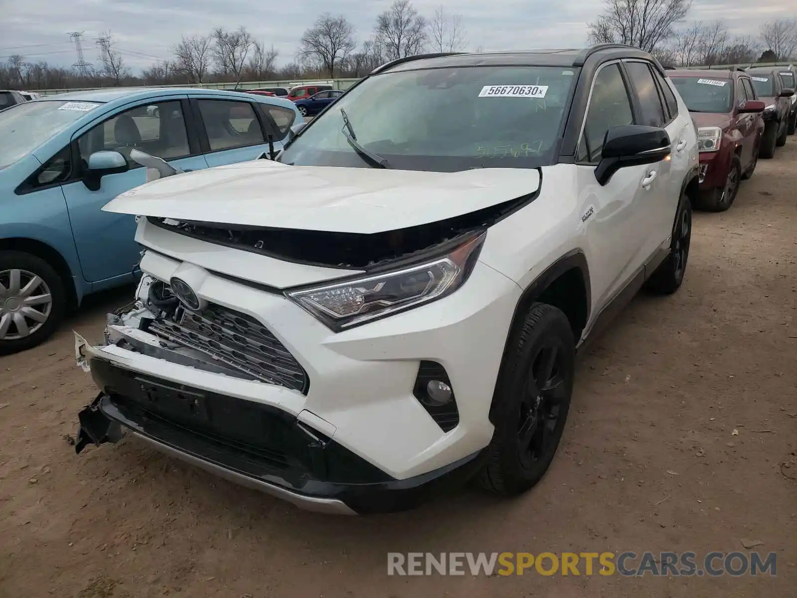 2 Фотография поврежденного автомобиля JTMEWRFV3KD505697 TOYOTA RAV4 2019