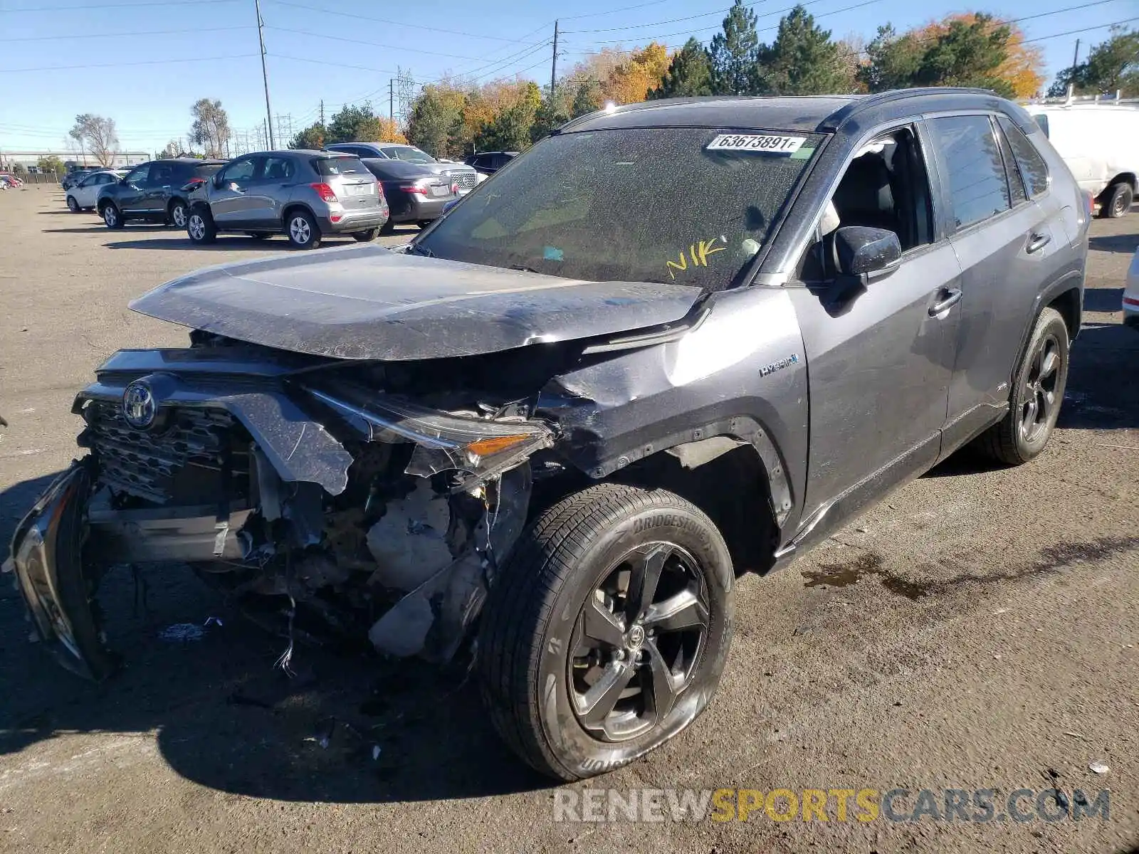 2 Photograph of a damaged car JTMEWRFV3KD506042 TOYOTA RAV4 2019