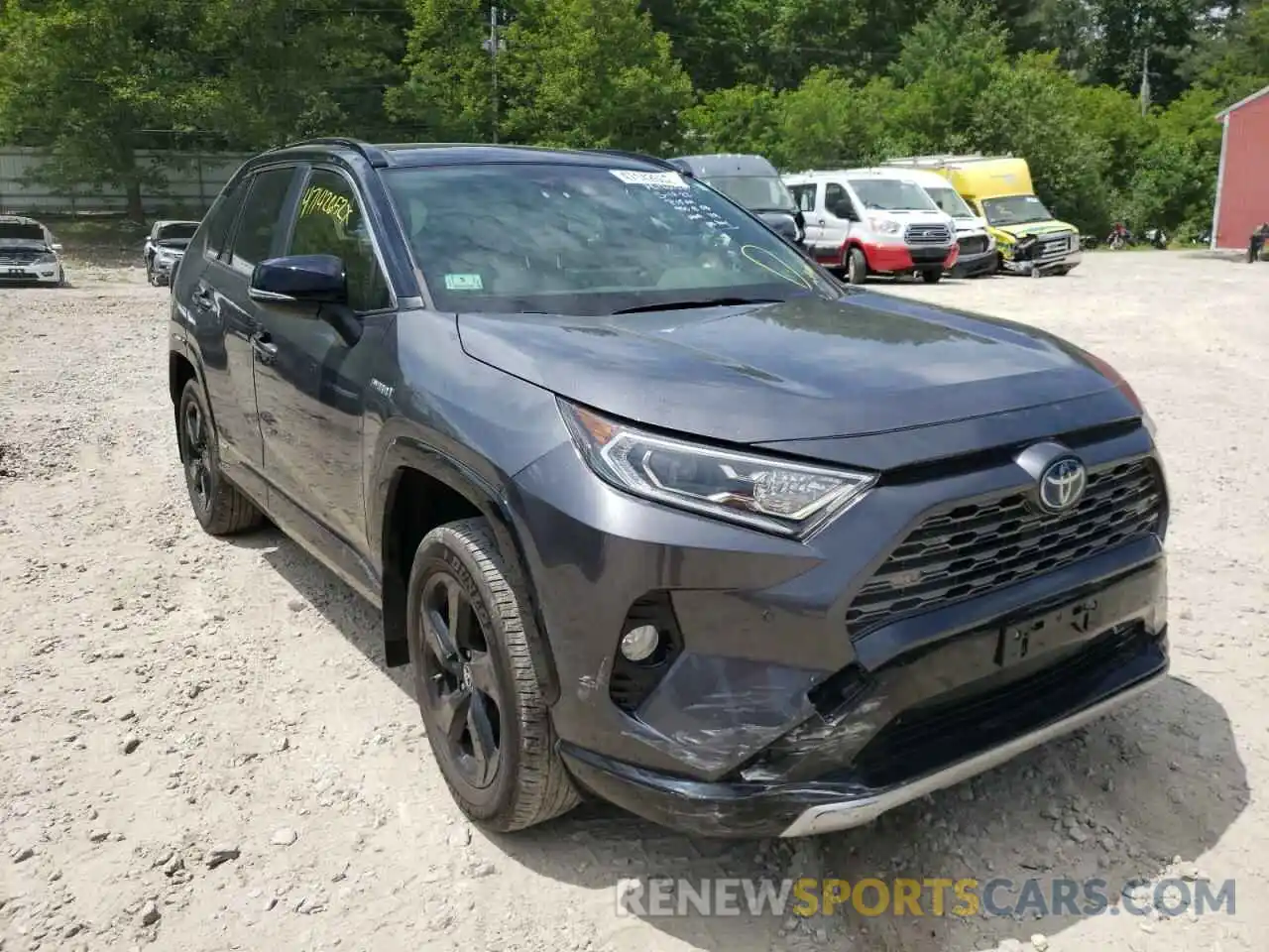 1 Photograph of a damaged car JTMEWRFV4KD504476 TOYOTA RAV4 2019