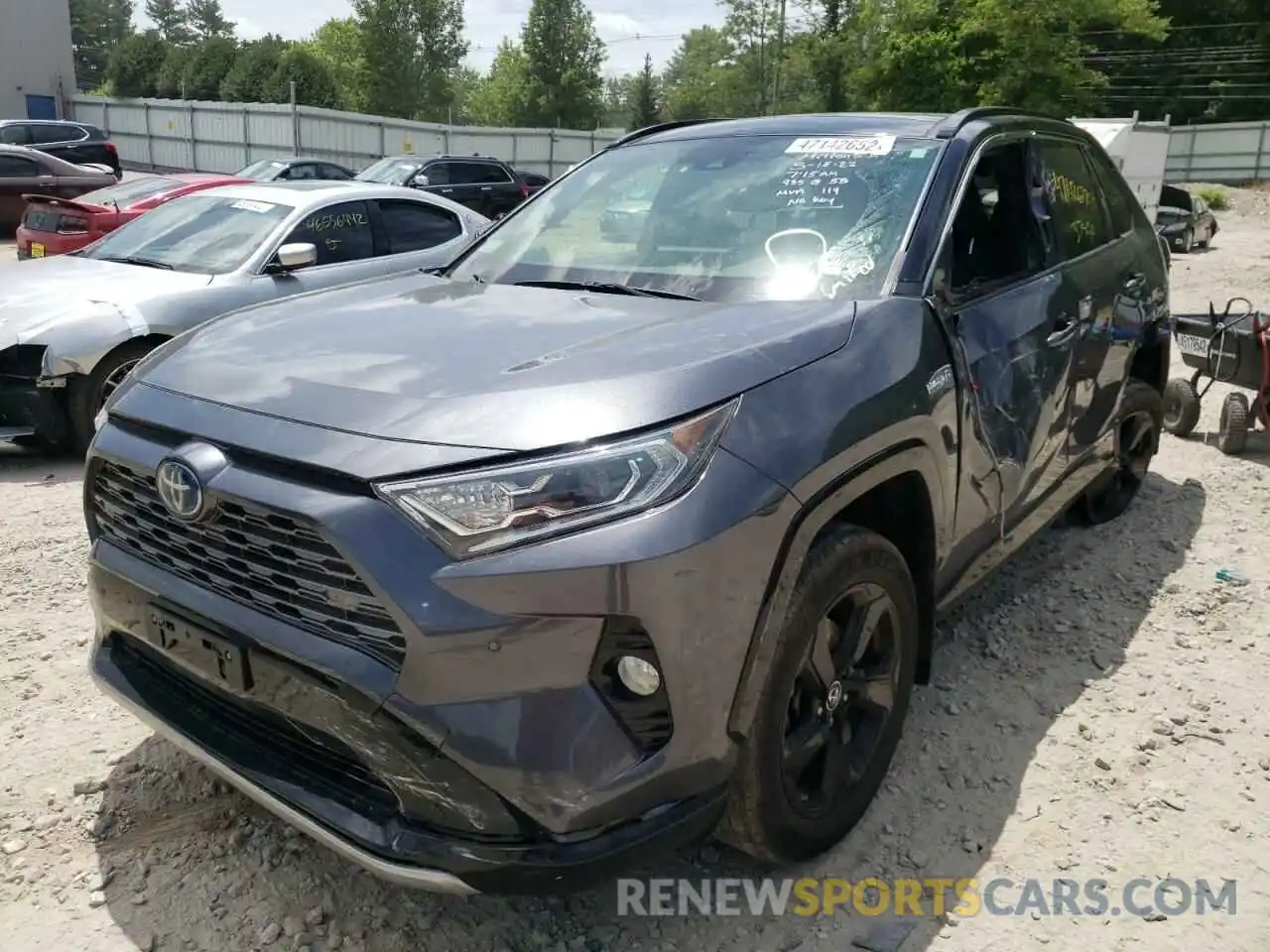 2 Photograph of a damaged car JTMEWRFV4KD504476 TOYOTA RAV4 2019