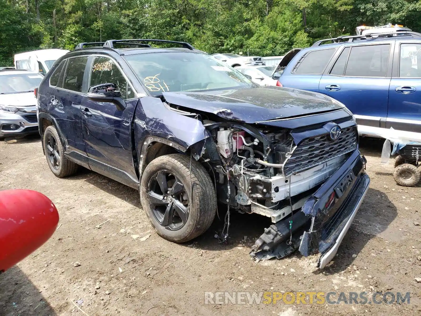 1 Photograph of a damaged car JTMEWRFV4KJ004500 TOYOTA RAV4 2019