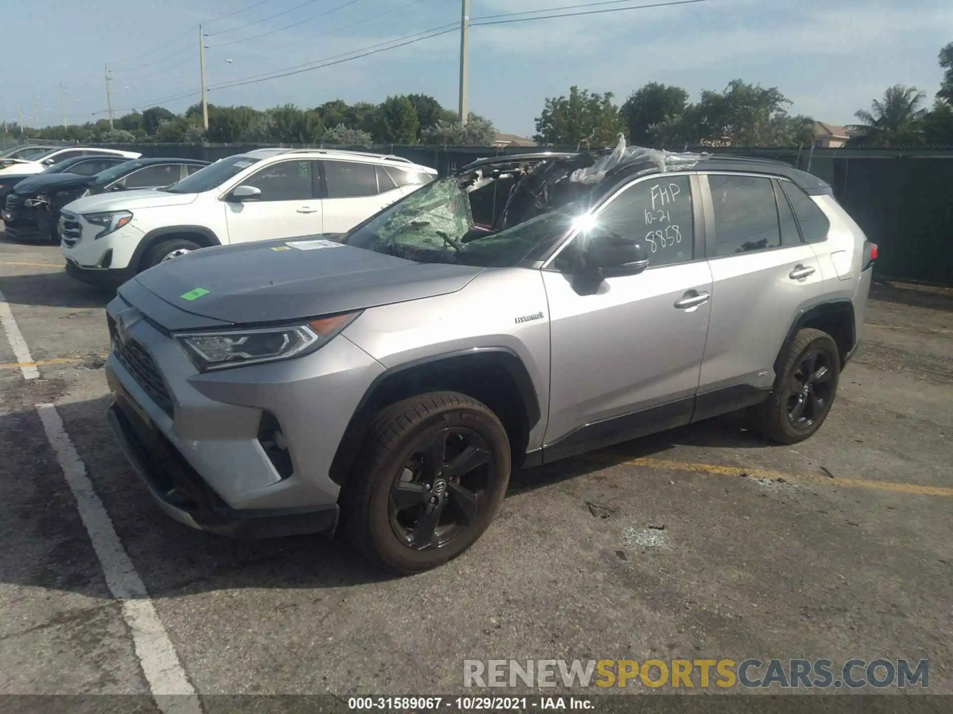 2 Photograph of a damaged car JTMEWRFV5KD508858 TOYOTA RAV4 2019