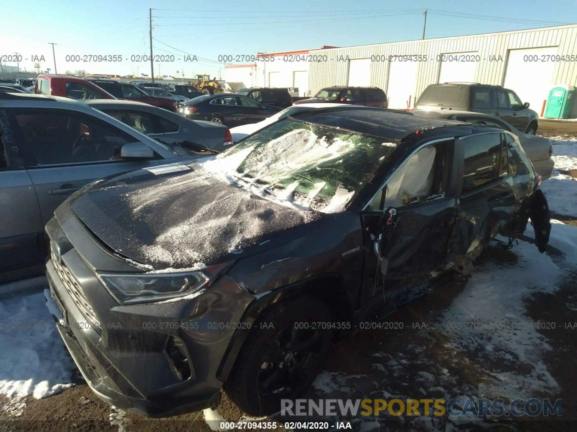 2 Photograph of a damaged car JTMEWRFV5KJ014663 TOYOTA RAV4 2019