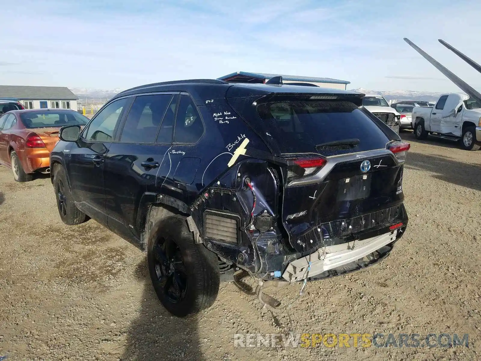 3 Photograph of a damaged car JTMEWRFV7KD505752 TOYOTA RAV4 2019